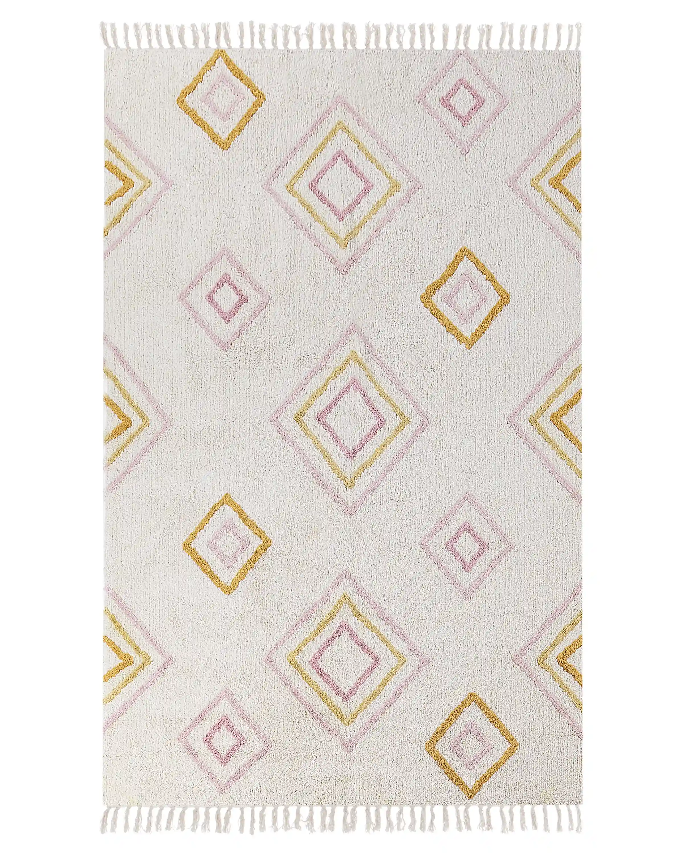 Rug LASHE Off-White 140 x 200 cm Cotton