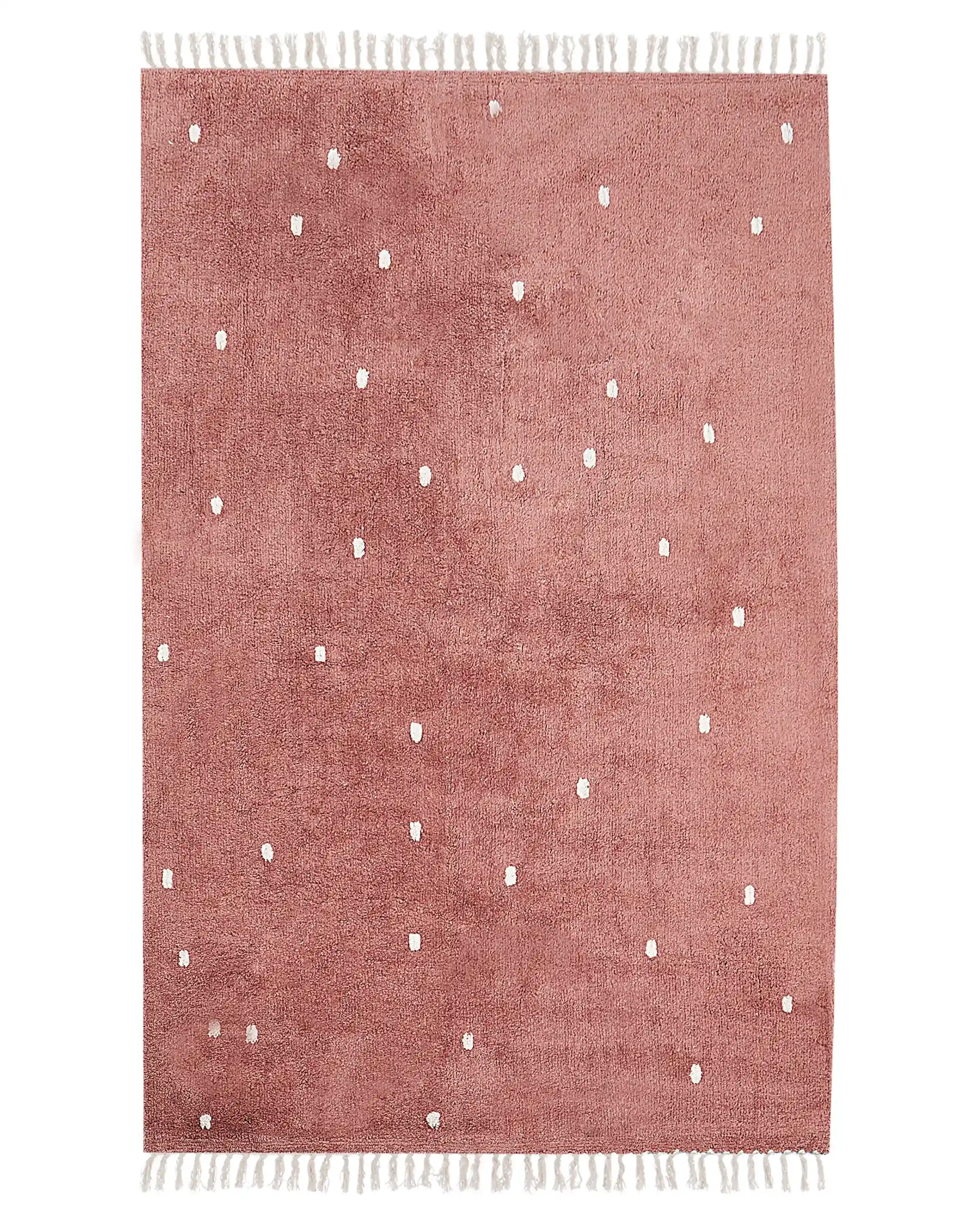Rug ASTAF Light Red 140 x 200 cm Cotton
