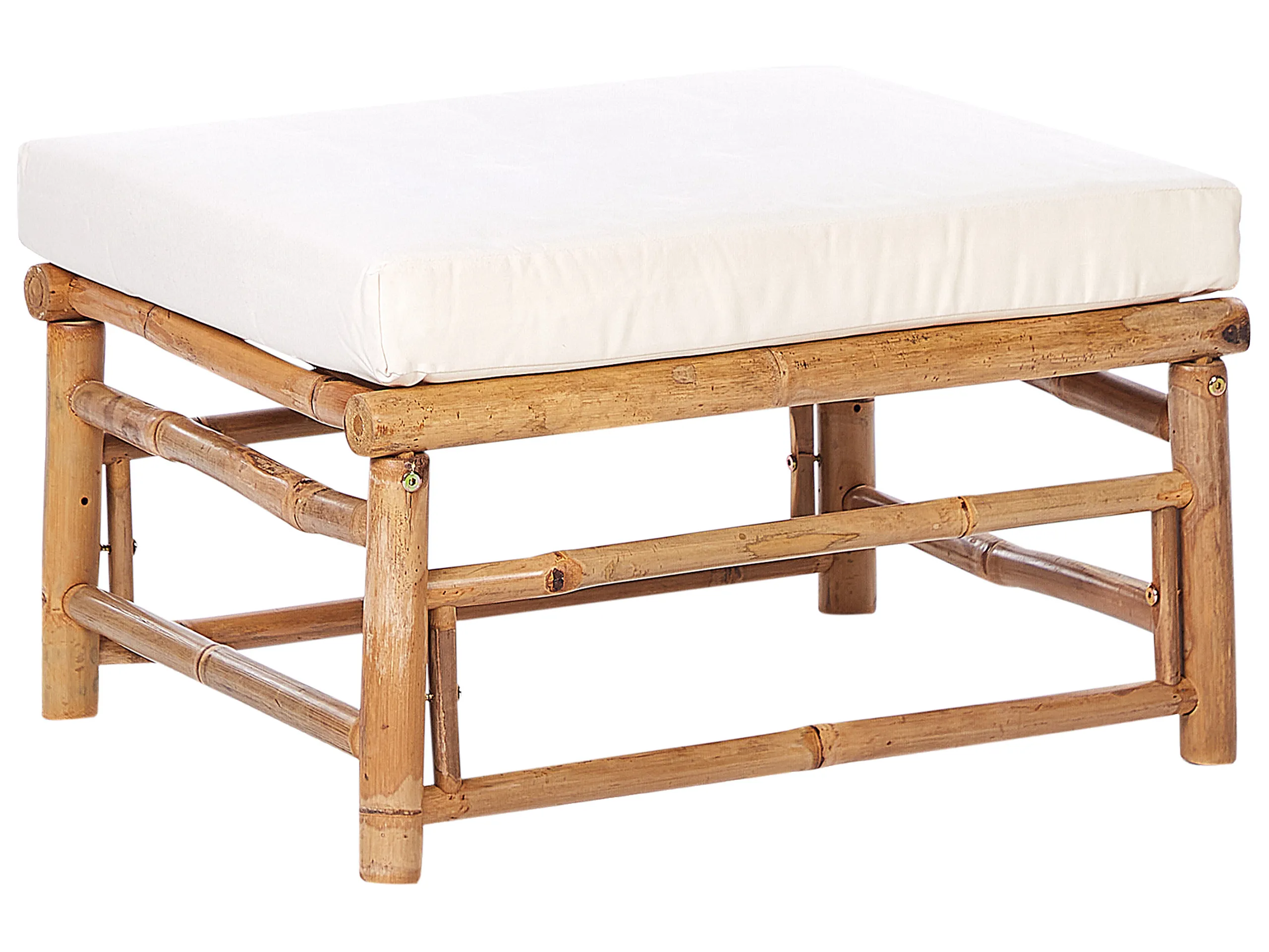 Otomana de jardín CERRETO Bambú Blanco crema