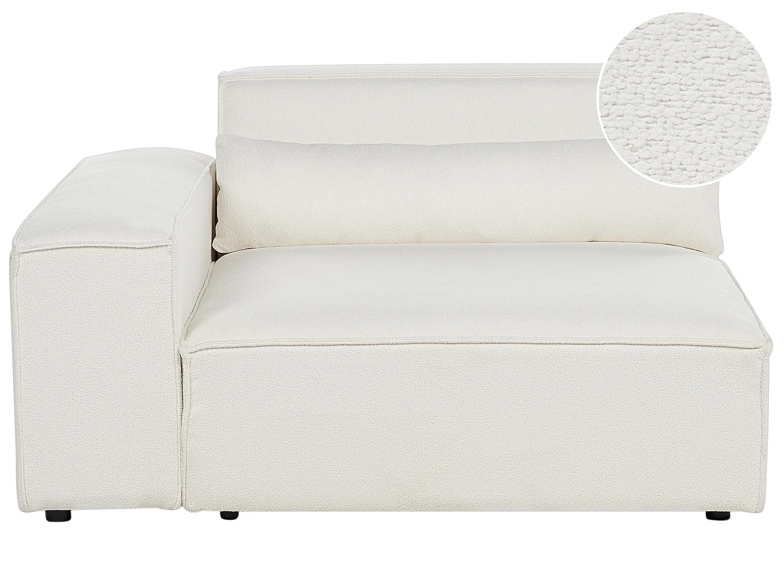 Módulo esquinero HELLNAR Bouclé Blanco crema Derecha