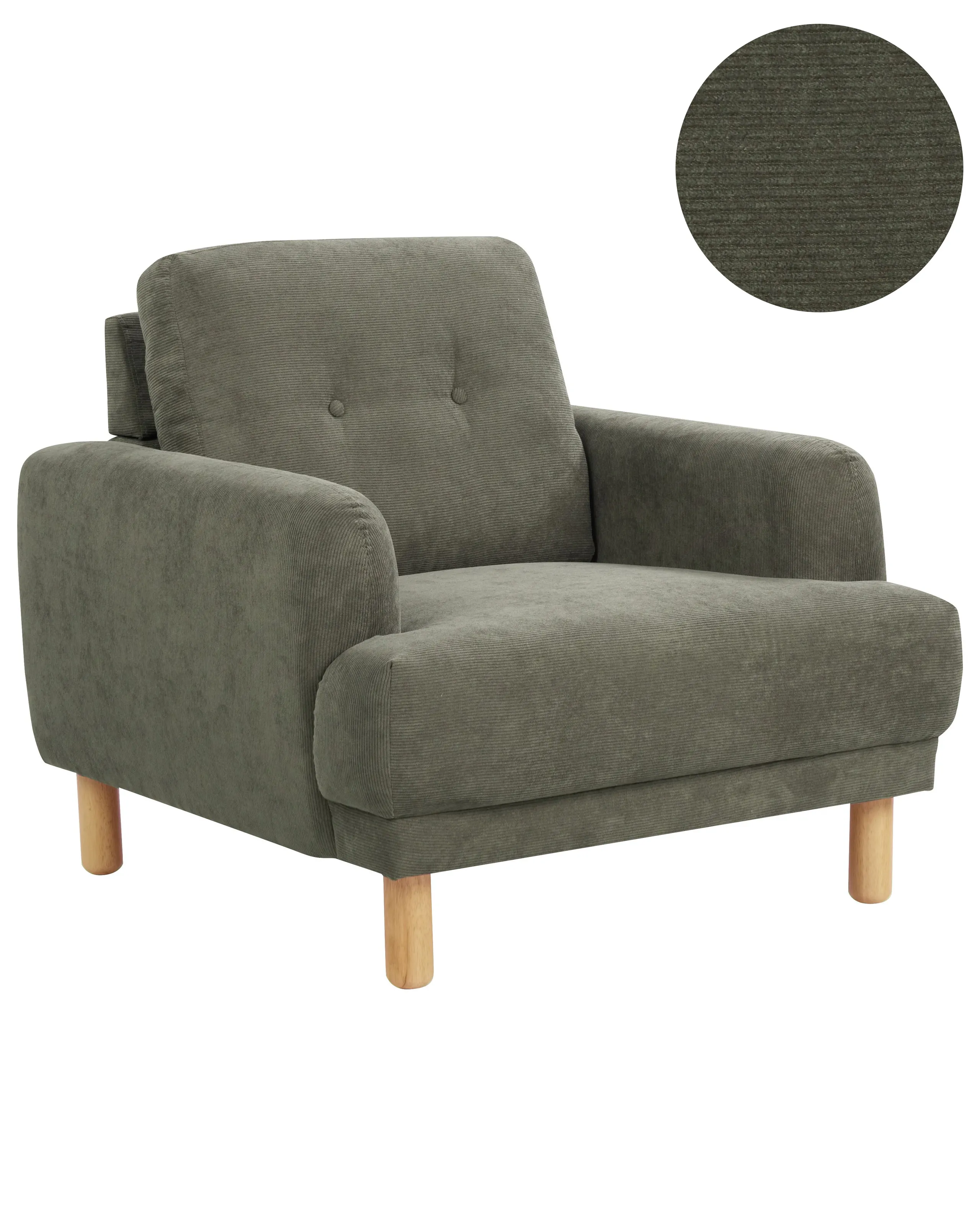Armchair TUVE Corduroy Dark Green