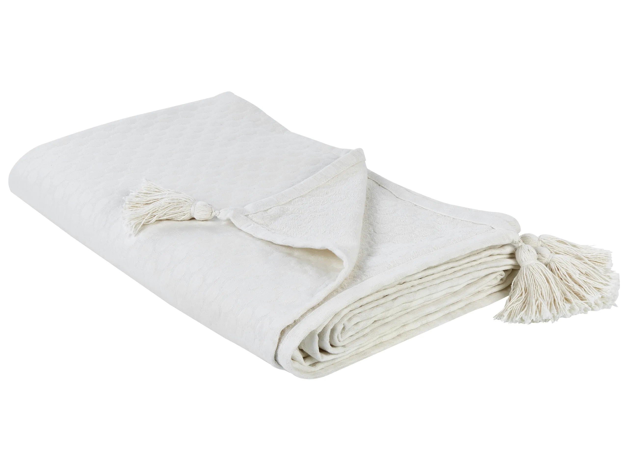 Bedspread LINDULA Cotton 150 x 200 cm Off-White