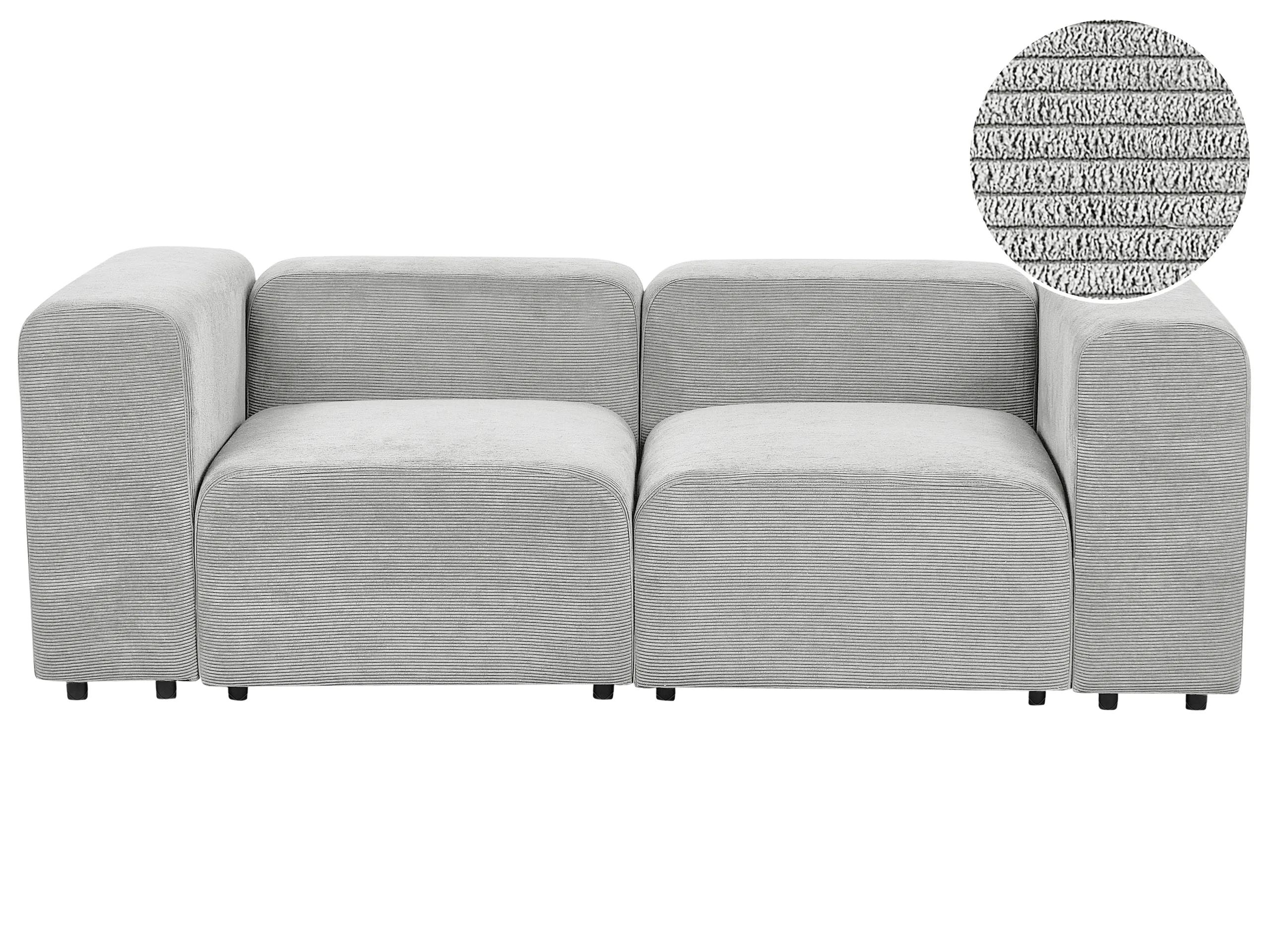 Modular Sofa 2 Seater FALSTERBO Corduroy Grey