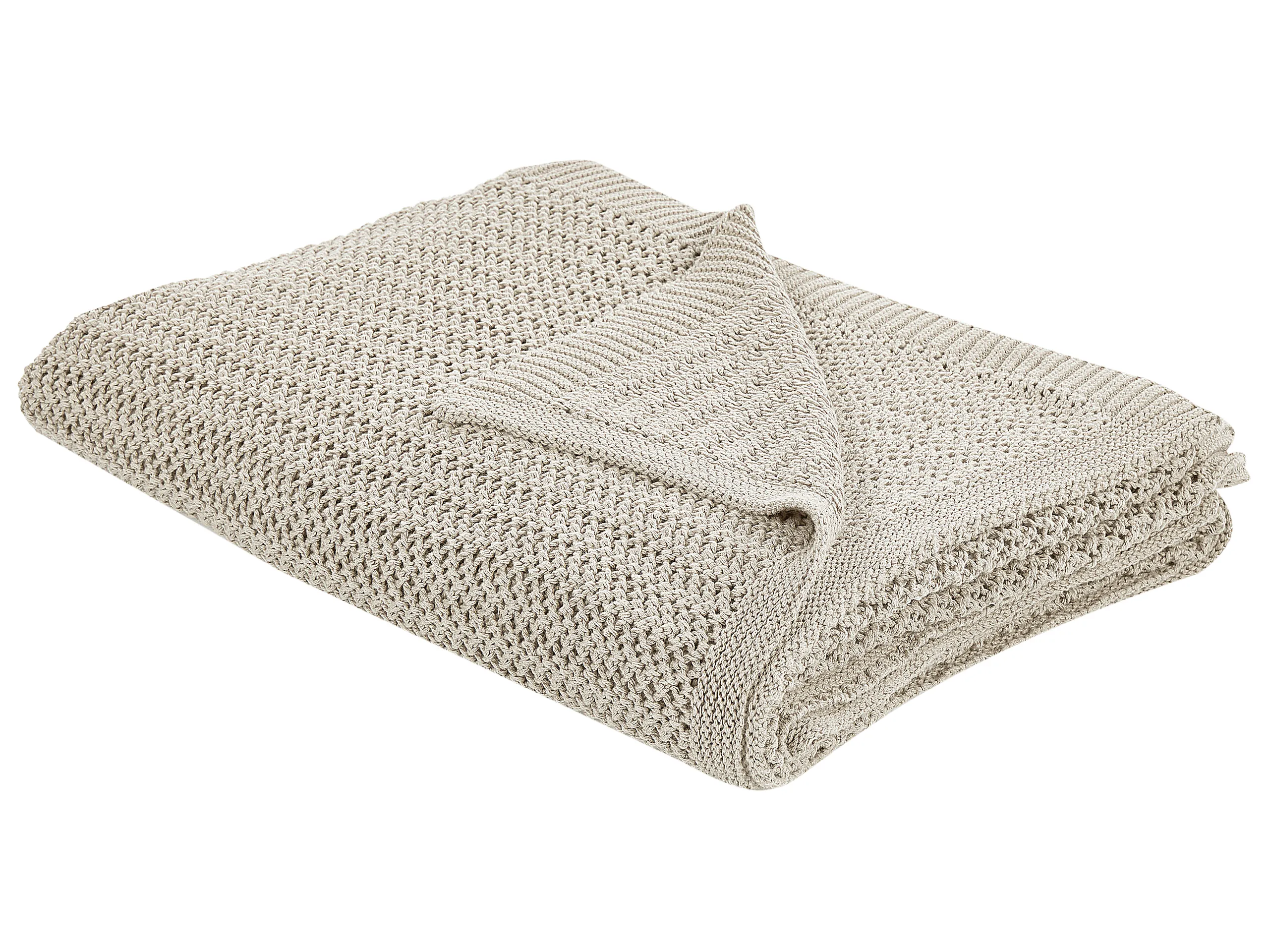 Bedspread ILEN Cotton 150 x 200 cm Light Beige