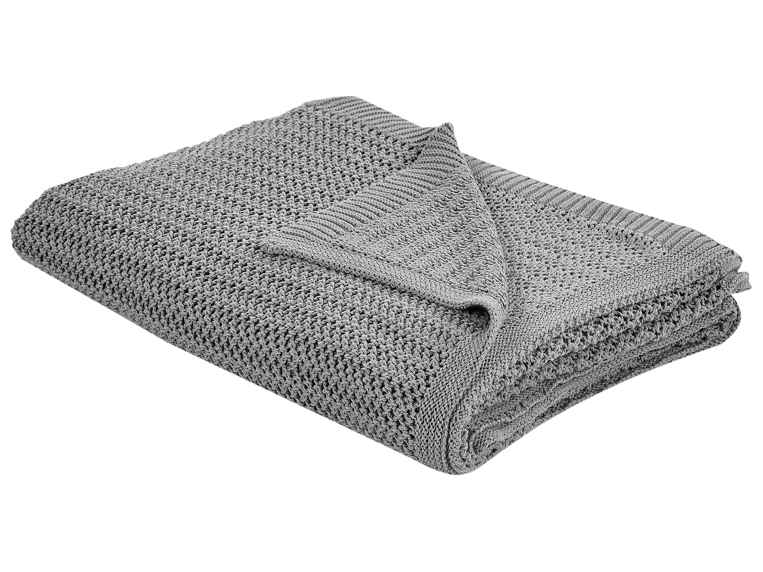 Bedspread ILEN Cotton 150 x 200 cm Grey