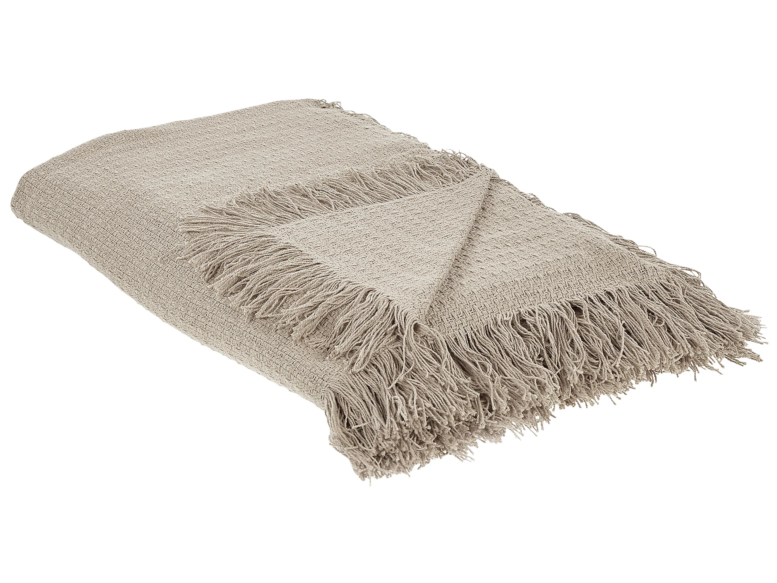 Bedspread YERBENT Cotton 200 x 220 cm Taupe