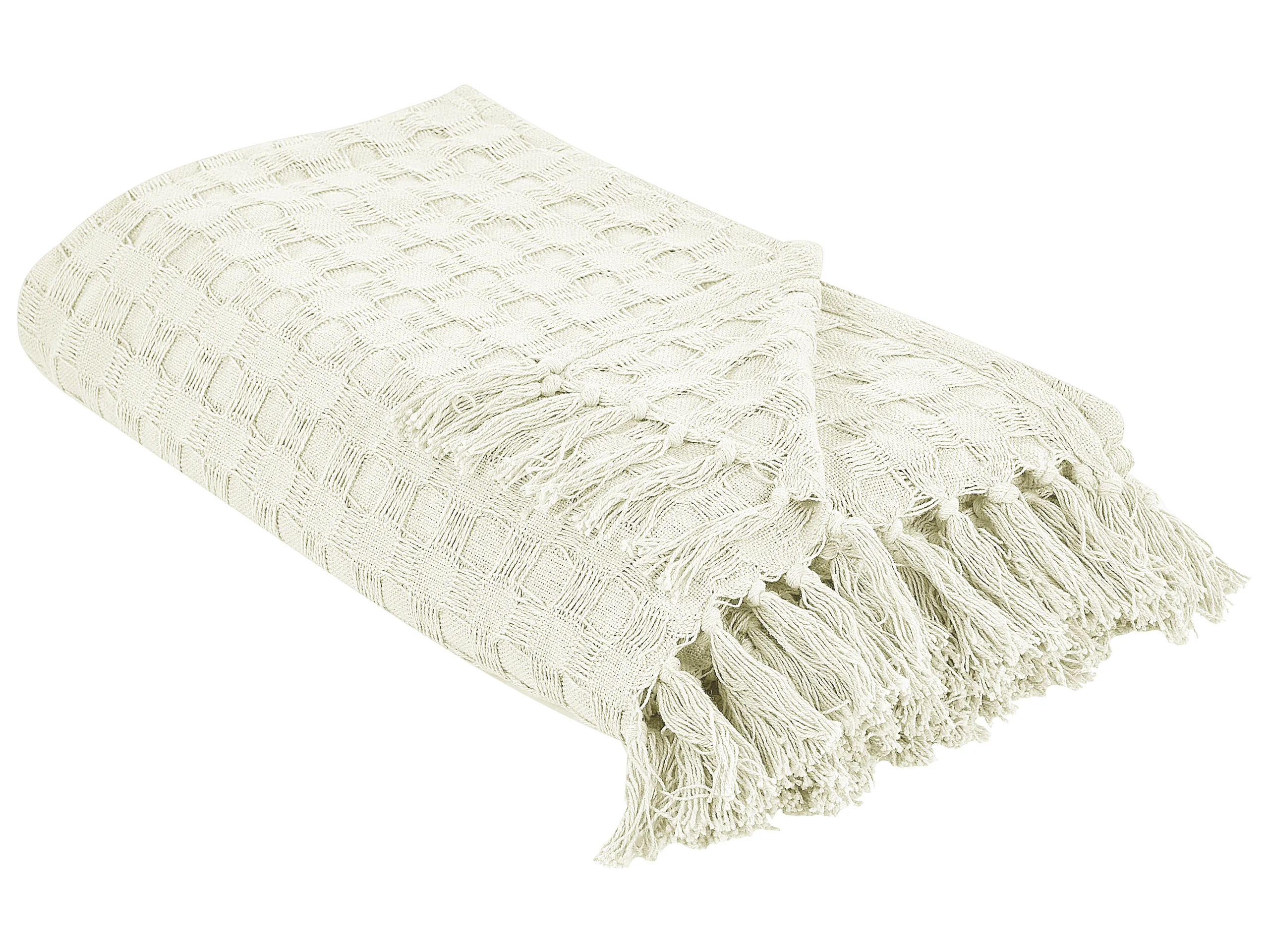 Bedspread BERE Cotton 150 x 200 cm Off-White