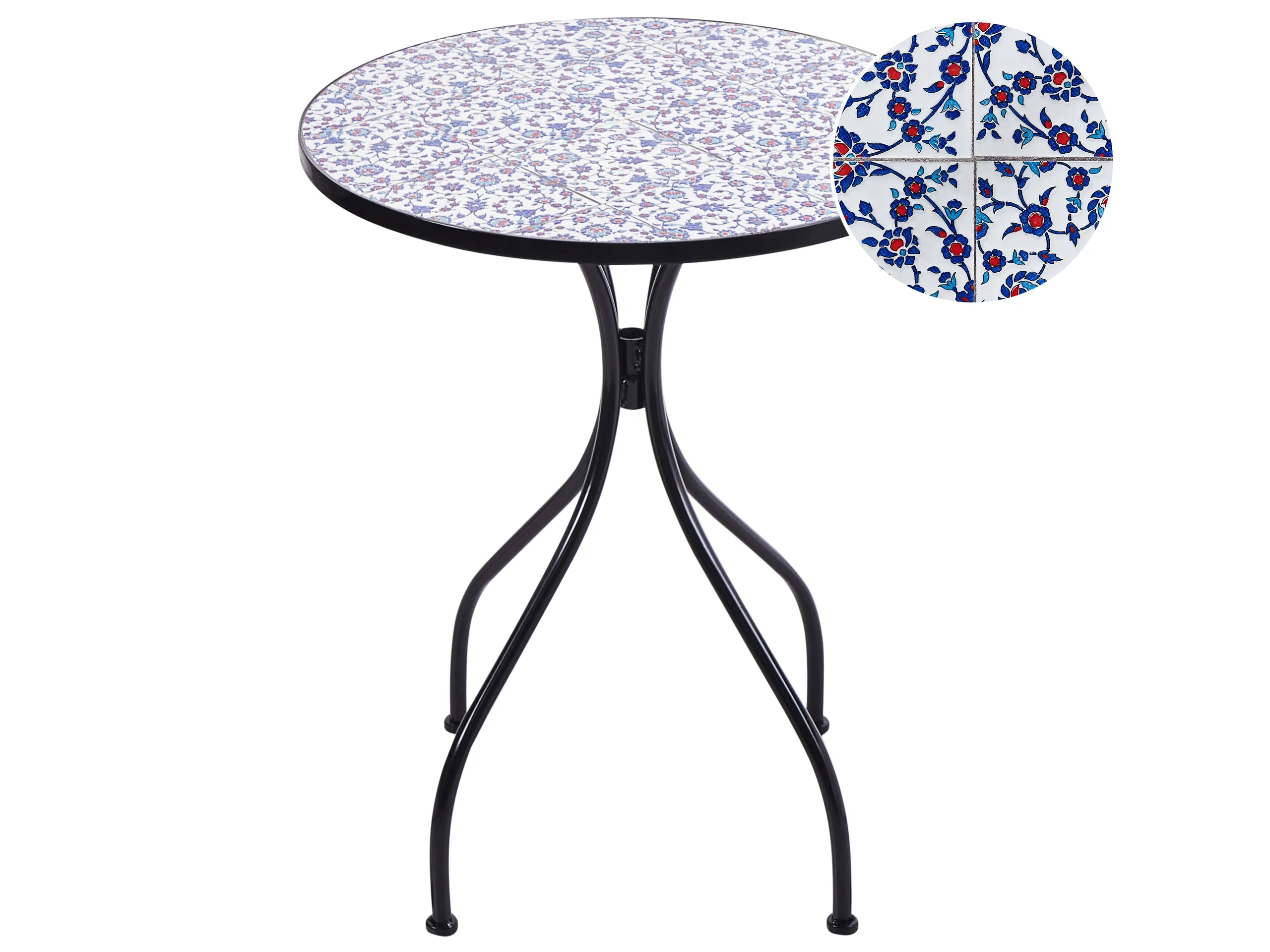 Mesa de balcón CAMPRENA 60 cm 60 cm Metal Negro