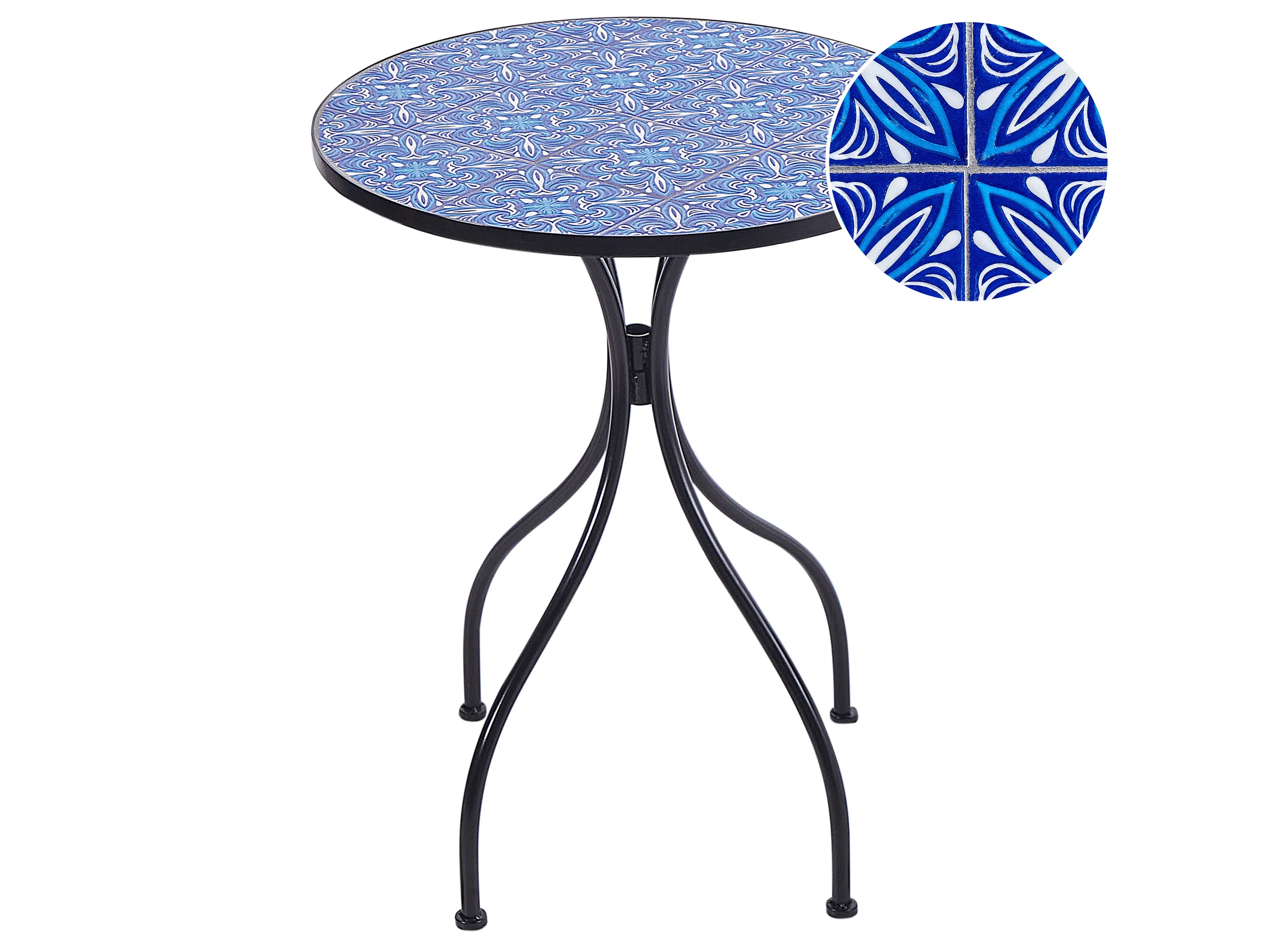 Mesa de balcón CIGLIANO 60 cm 60 cm Metal Negro