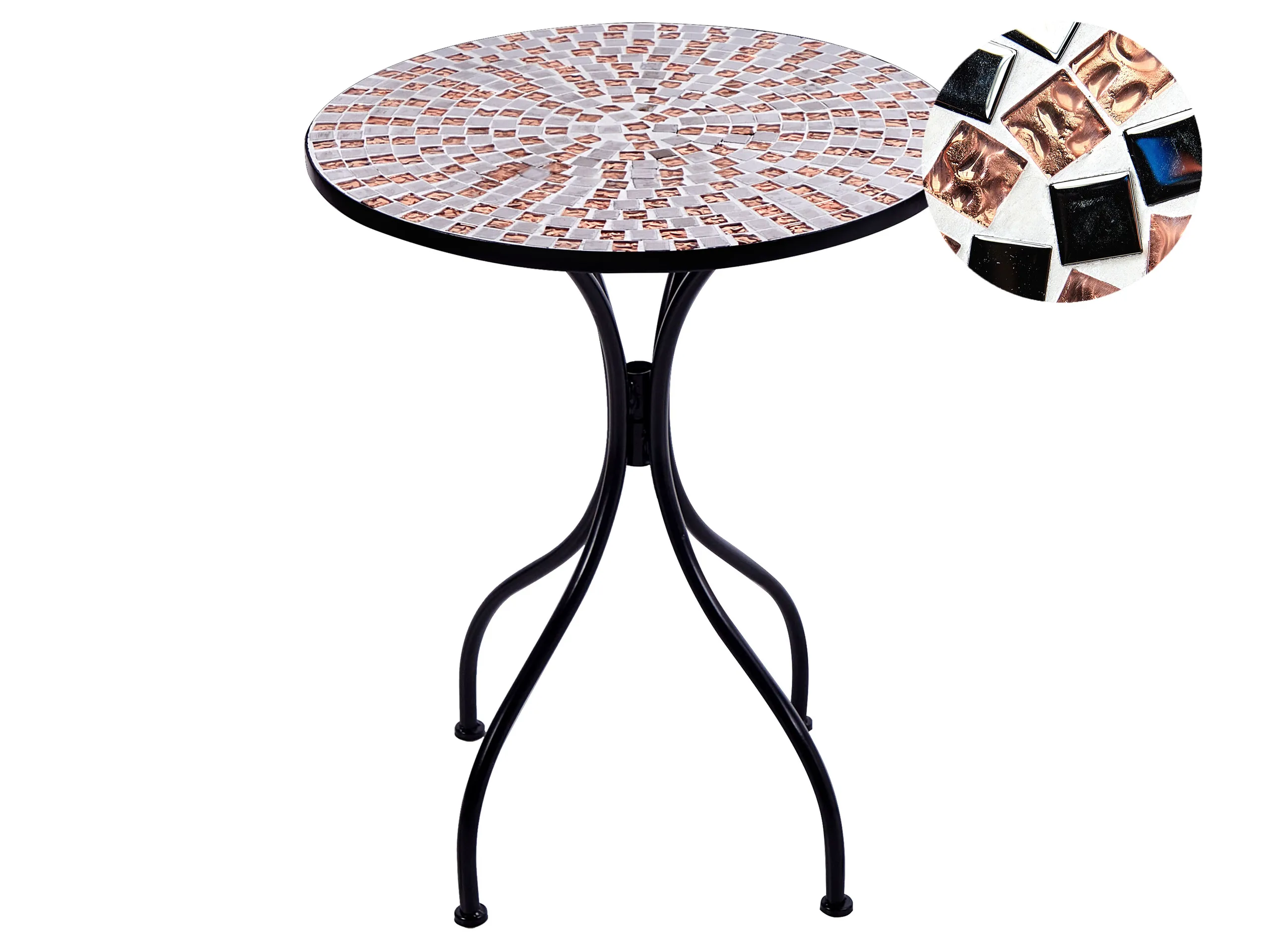Mesa de balcón CARPINO 60 cm 60 cm Negro