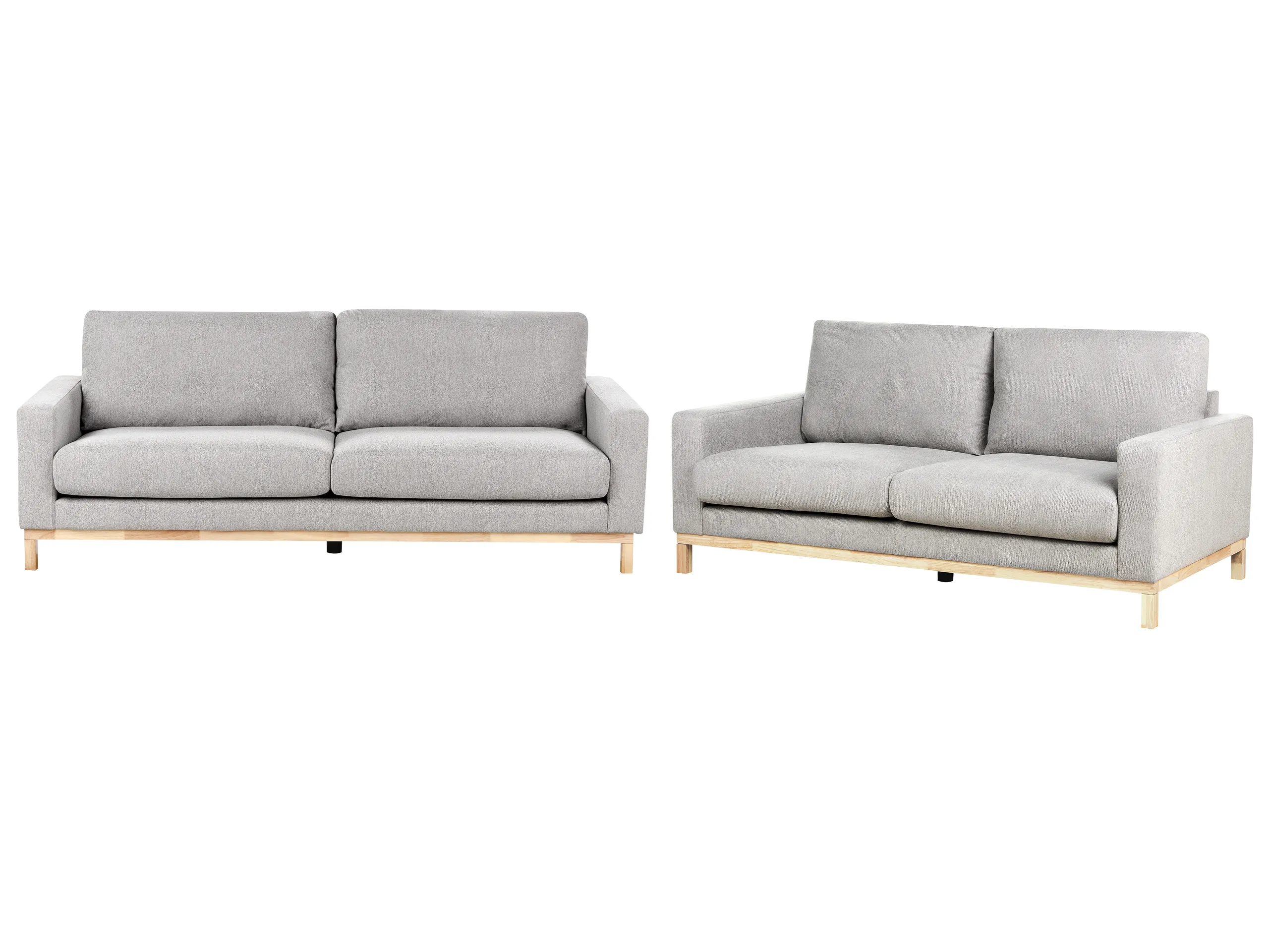 Conjunto de sala de estar 5 plazas SIGGARD Tela Gris