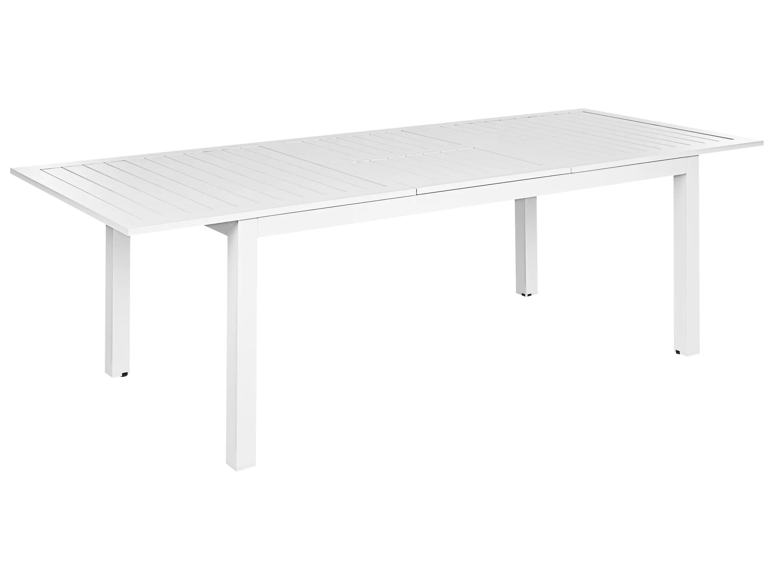 Mesa de jardín extensible SKALOMA 180/240 cm 90 cm Metal Blanco