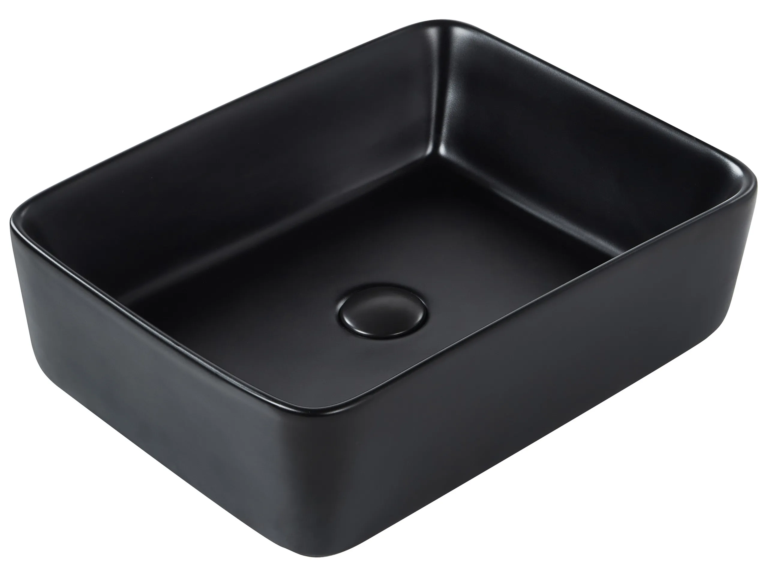 Lavabo sobre encimera TRAVESIA 49 x 38 cm Cerámica Negro