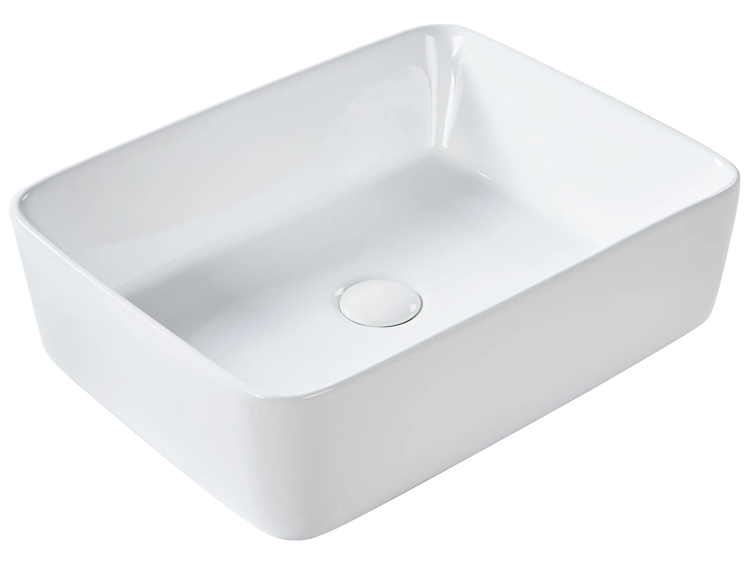Lavabo sobre encimera TRAVESIA 49 x 38 cm Cerámica Blanco