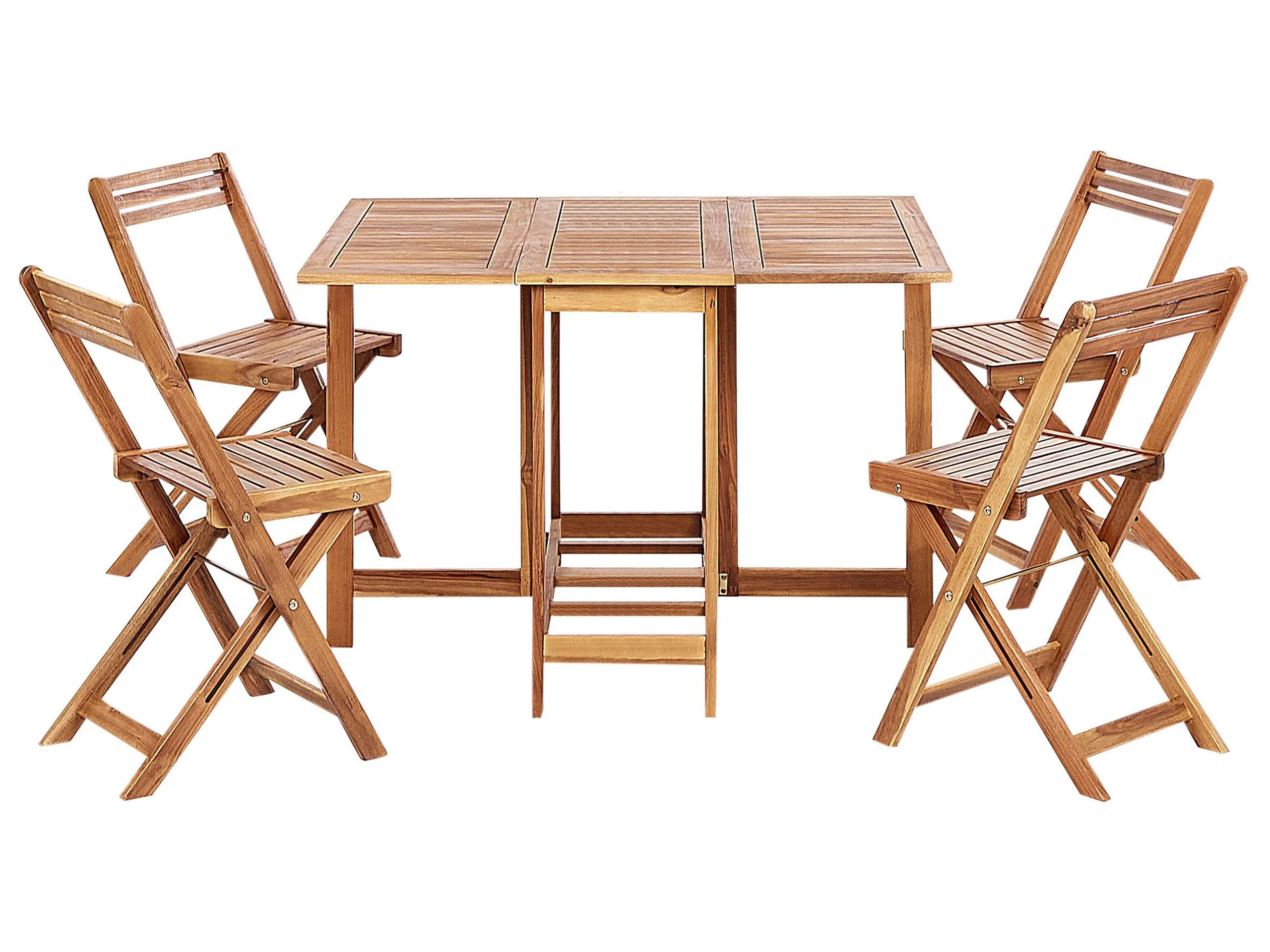 Conjunto de comedor exterior 4 plazas FRASSINE Madera de acacia Marrón