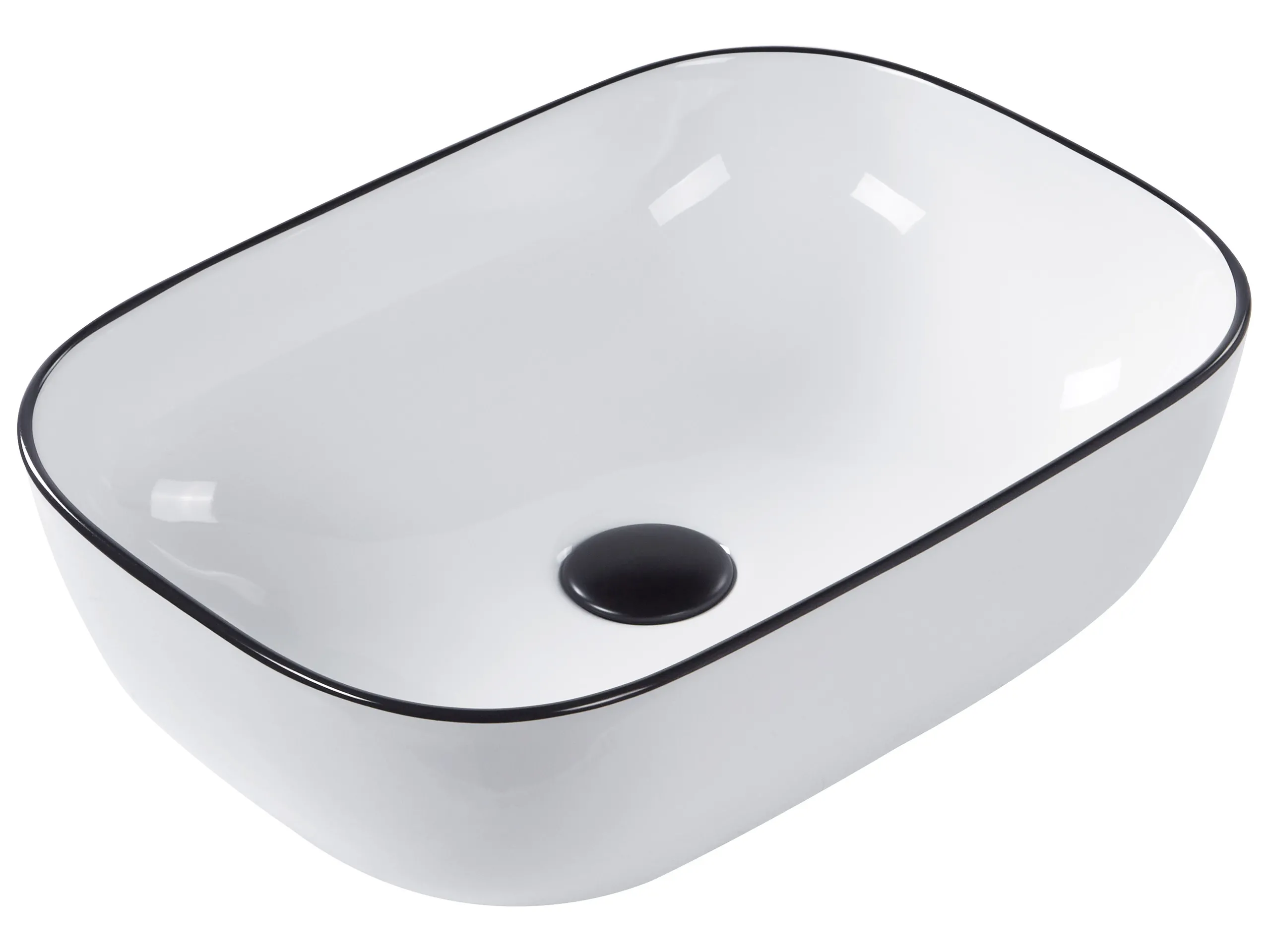 Countertop Basin XERT 460 x 330 mm Ceramic White