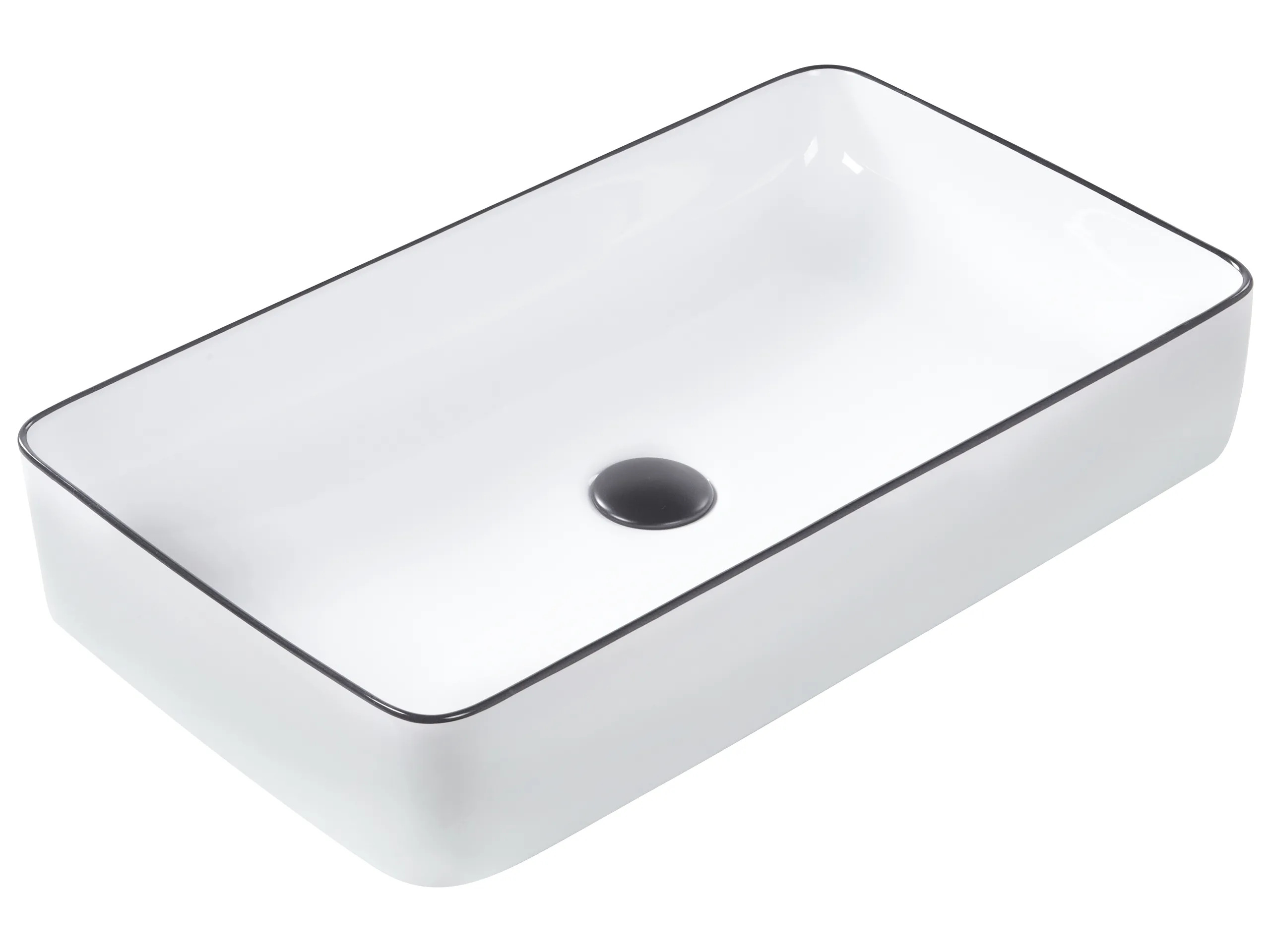 Countertop Basin XERT 610 x 350 mm Ceramic White