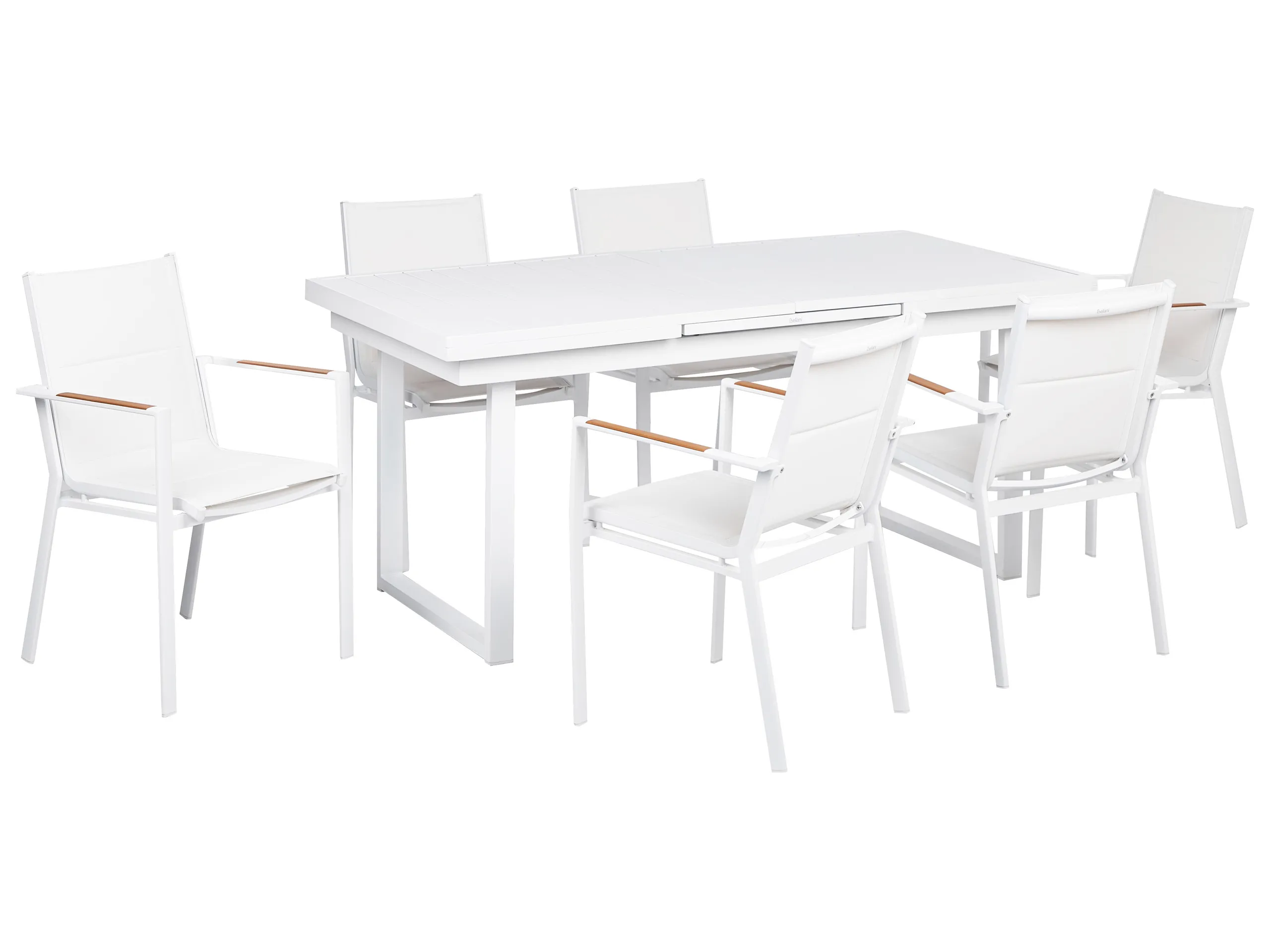 Conjunto de comedor exterior 6 plazas VALCANETTO/BUSSETO Metal Blanco