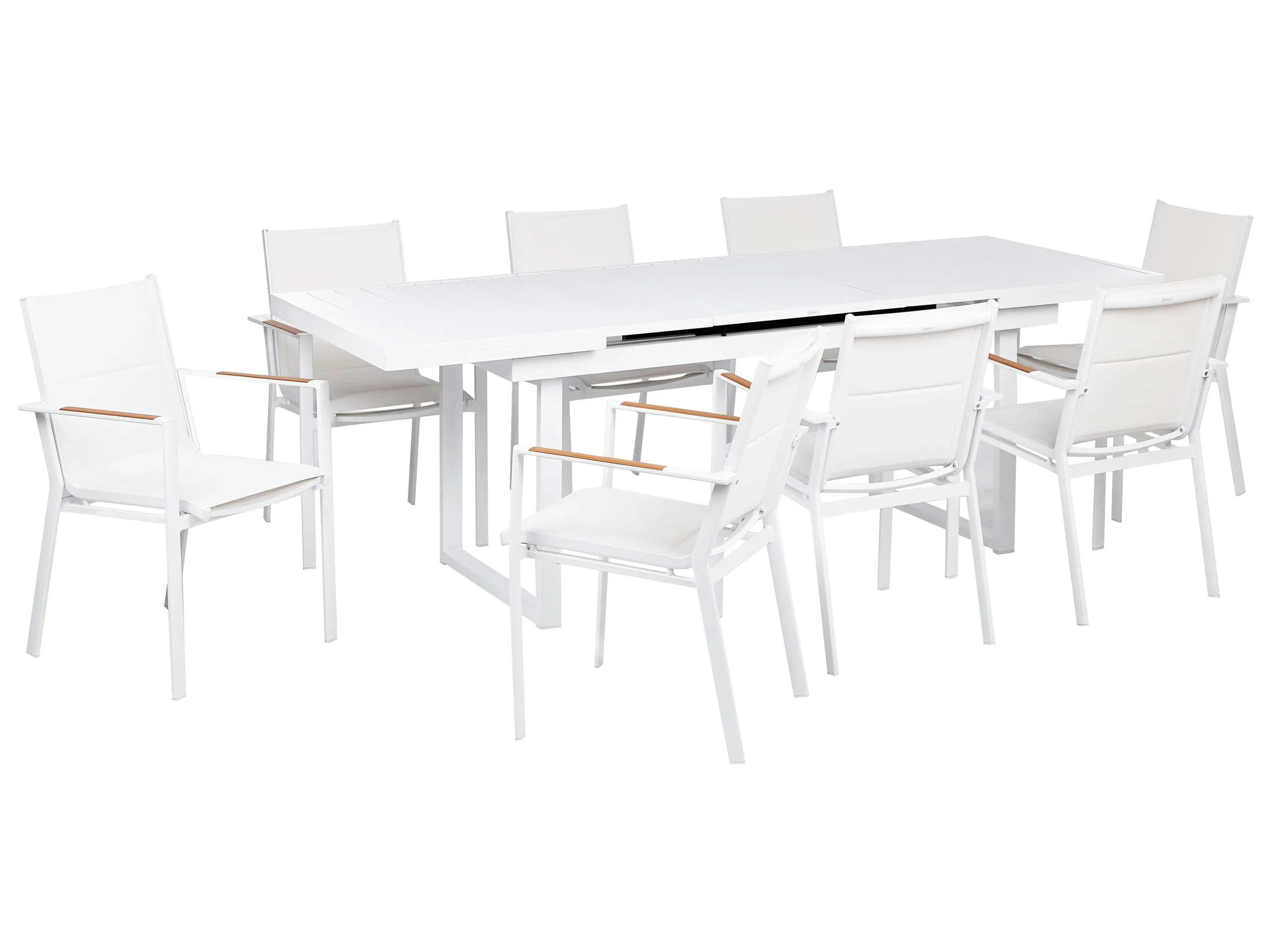 Conjunto de comedor exterior 8 plazas VALCANETTO/BUSSETO Metal Blanco