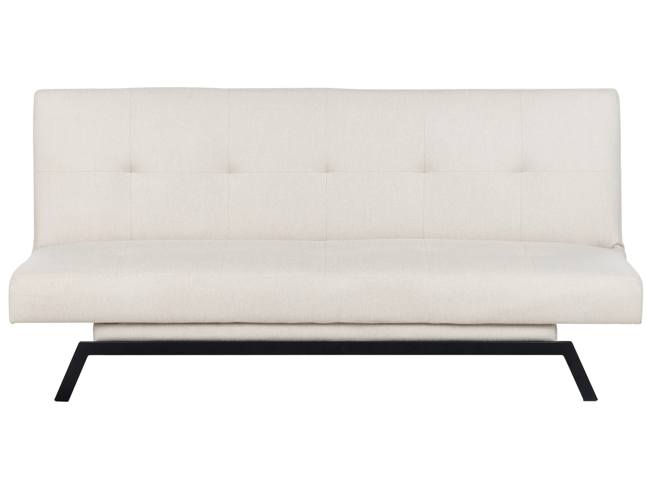 Sofa Bed 3 Seater LEEDS Fabric White