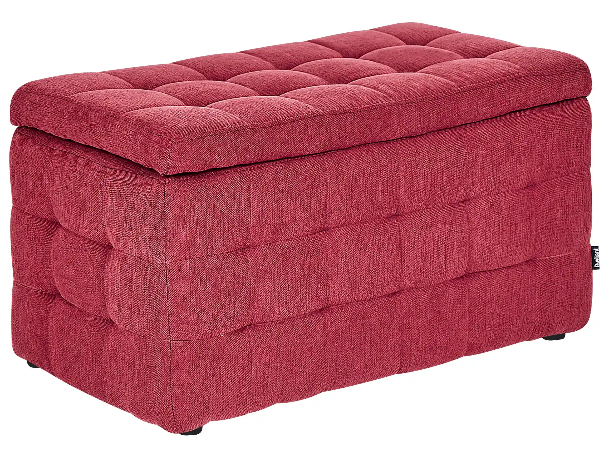 Storage Ottoman MICHIGAN Fabric Red