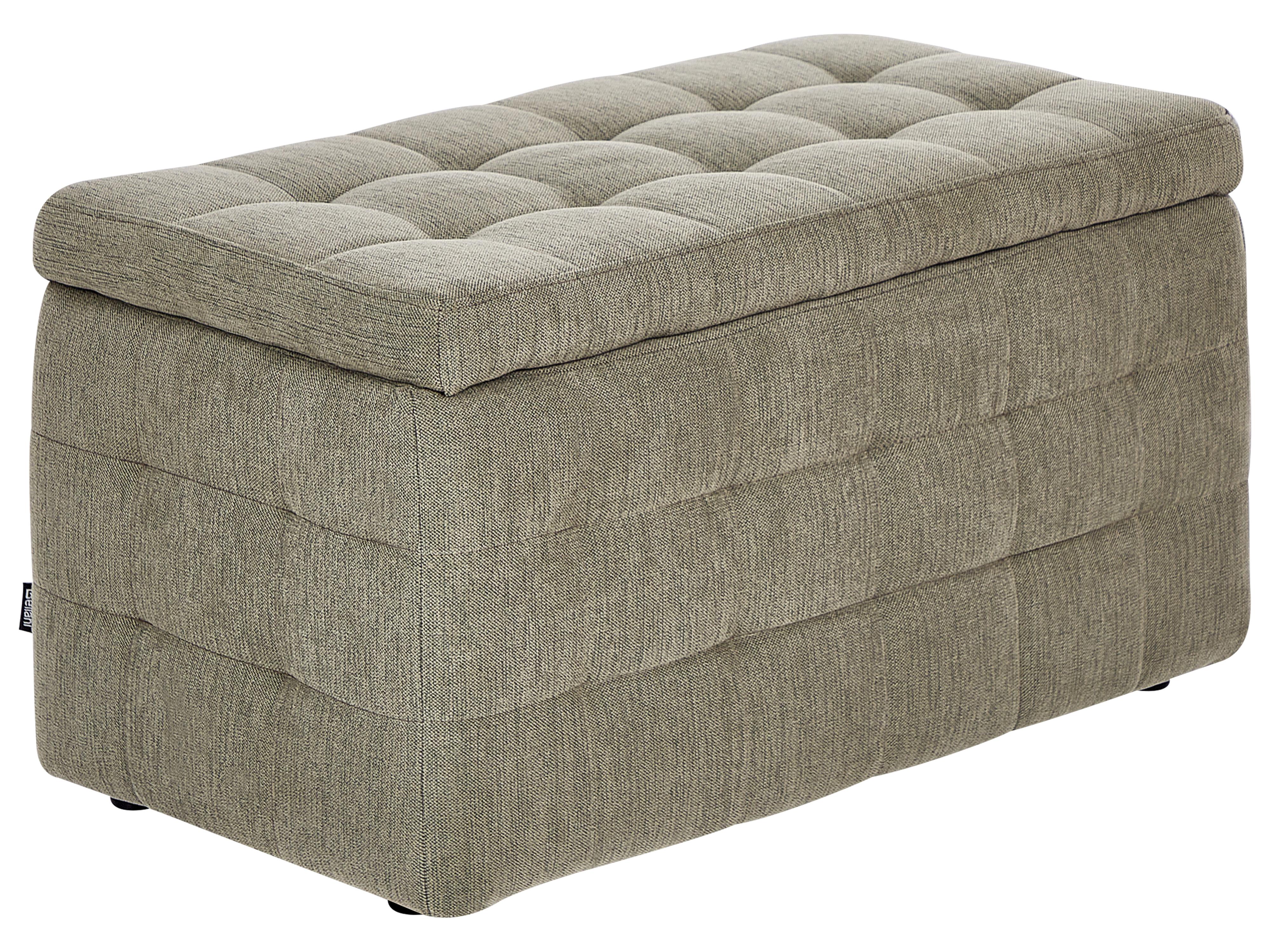 Storage Ottoman MICHIGAN Fabric Olive Green