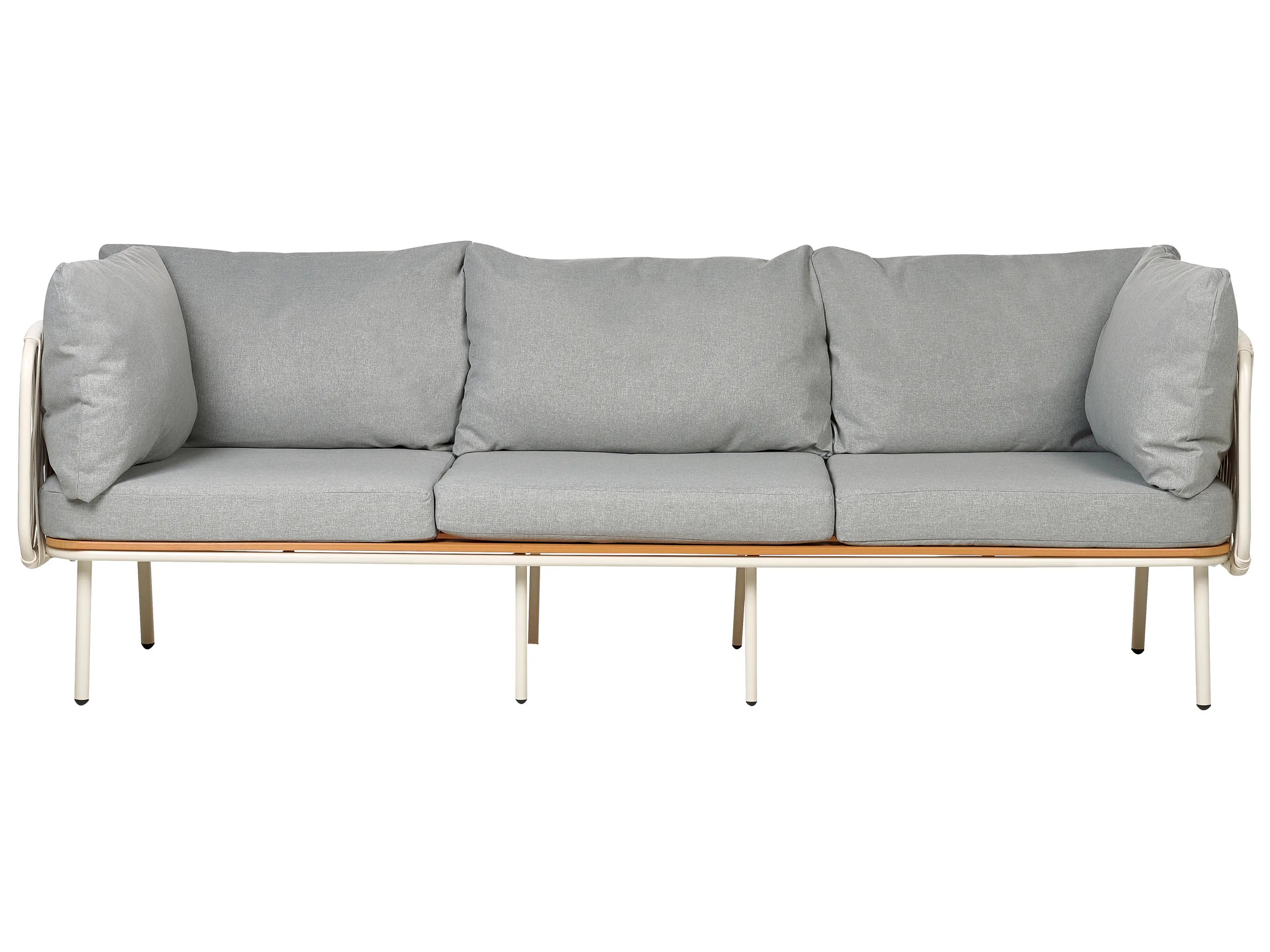 Garden Sofa 3 Seater SENISE Metal Grey