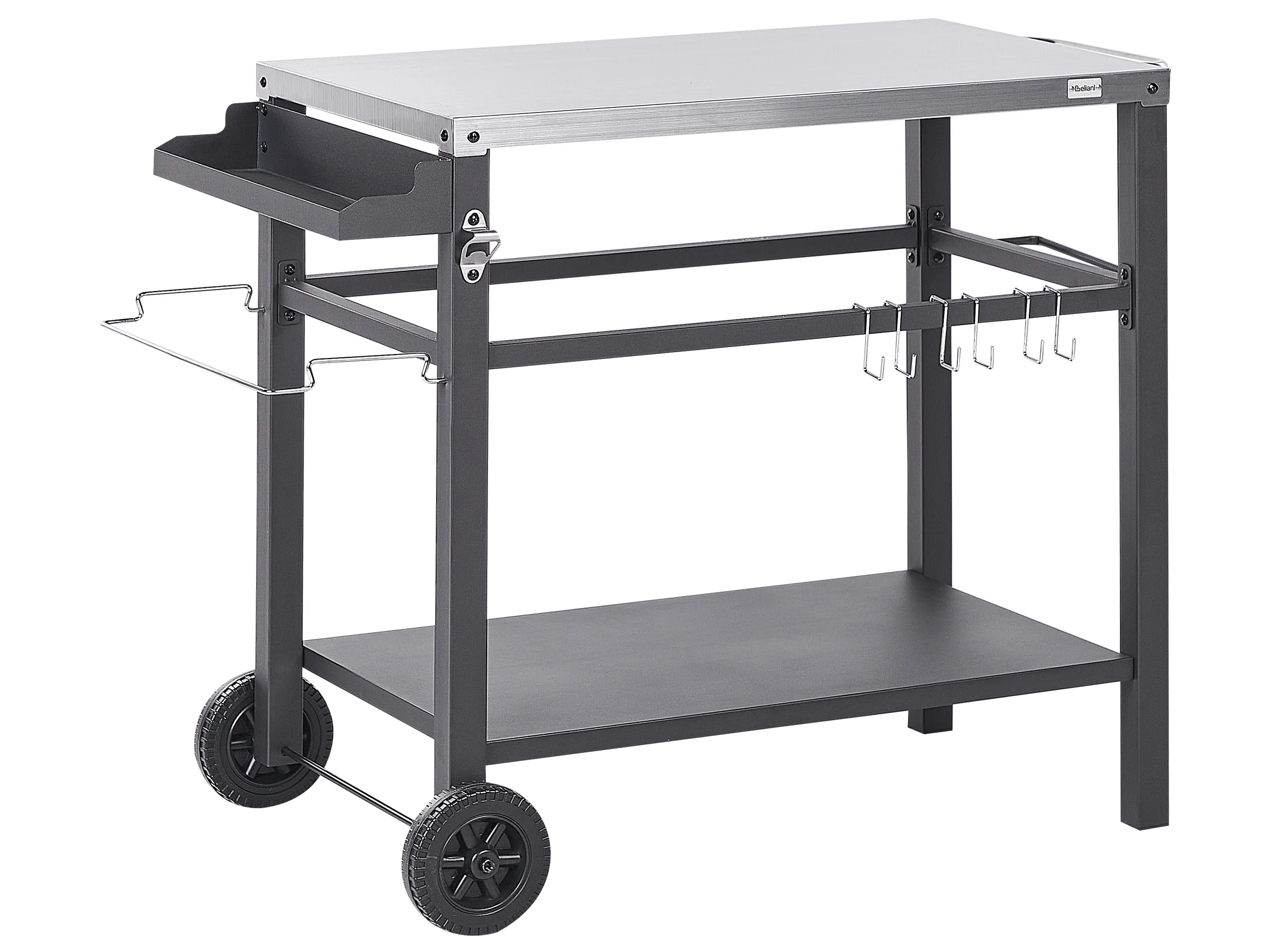 Garden Serving Trolley SPIAZZI Metal Black