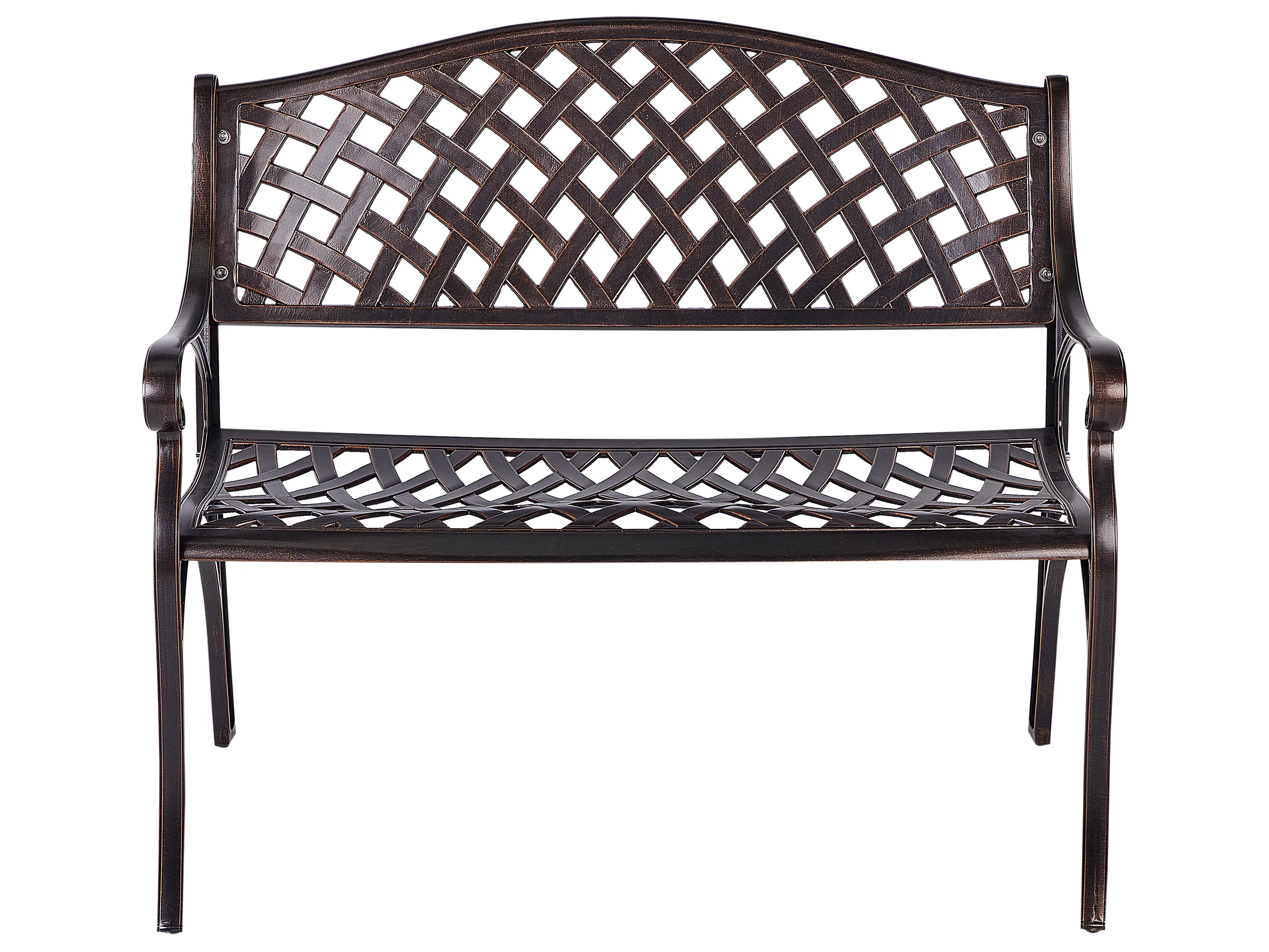 Garden Bench STAGGIA 104 cm Metal Brown