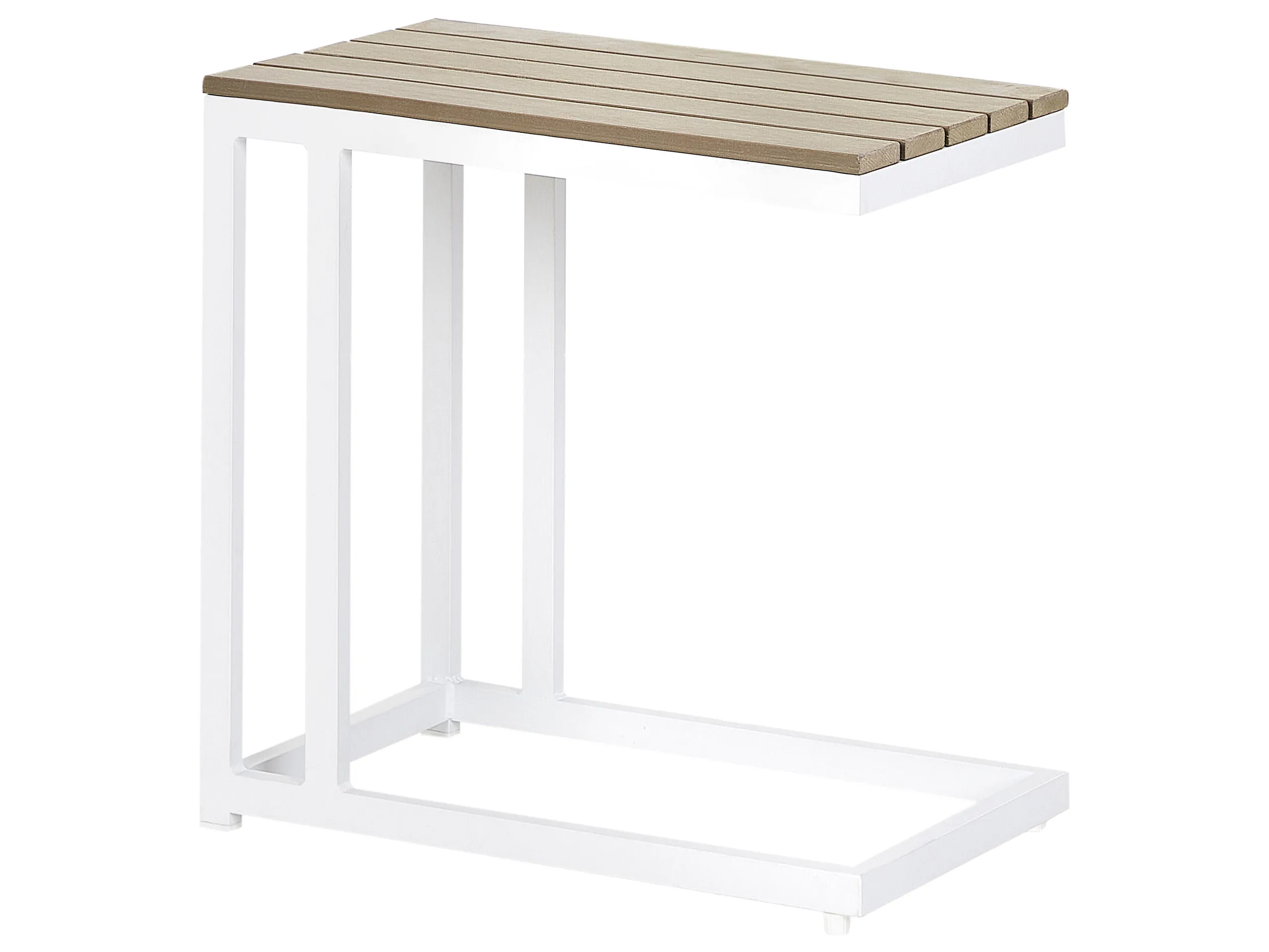 Garden Side Table MESSINA 60 cm 35 cm White