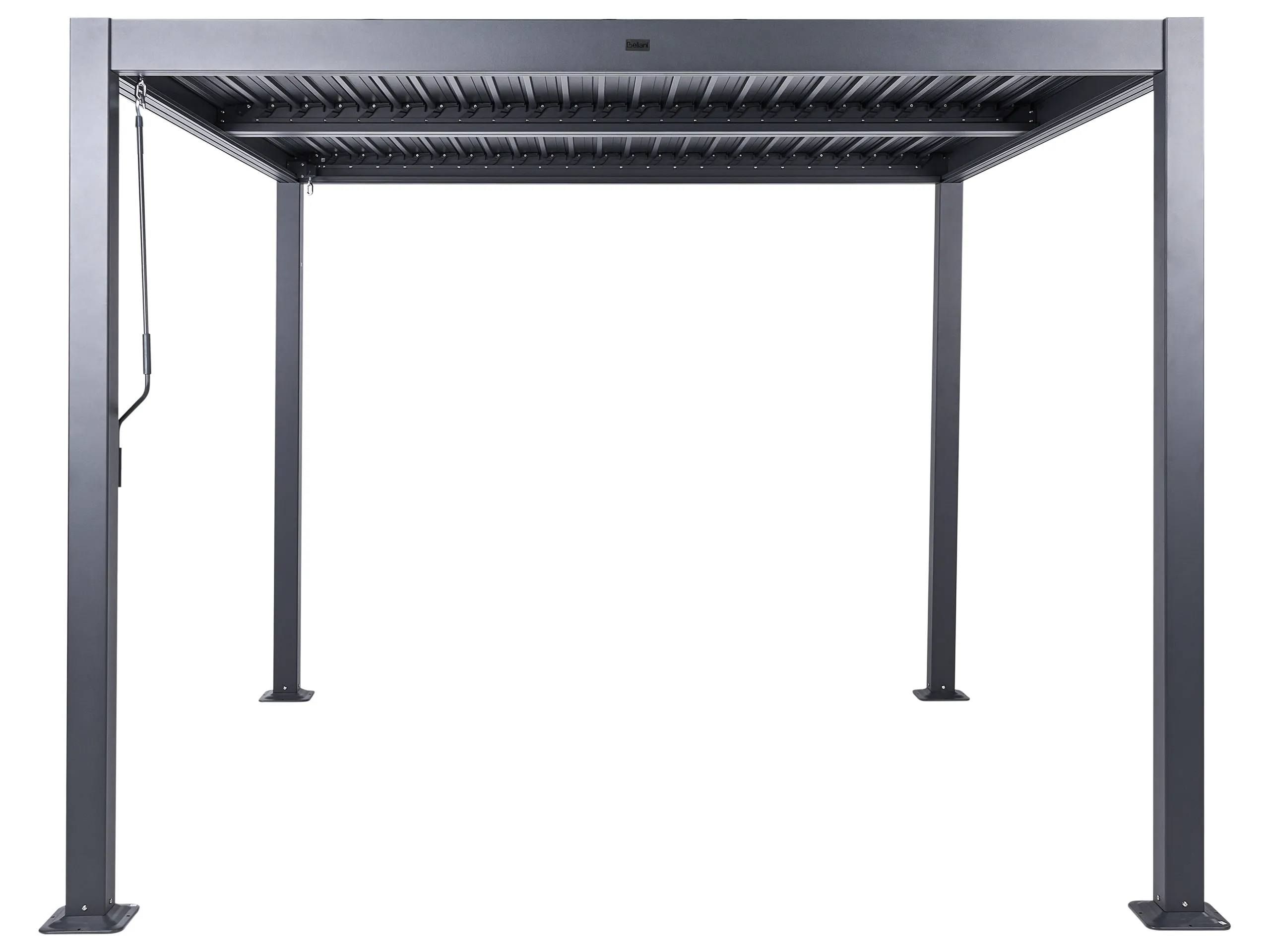 Gazebo FORNOLI Metal 296 cm 296 cm Black