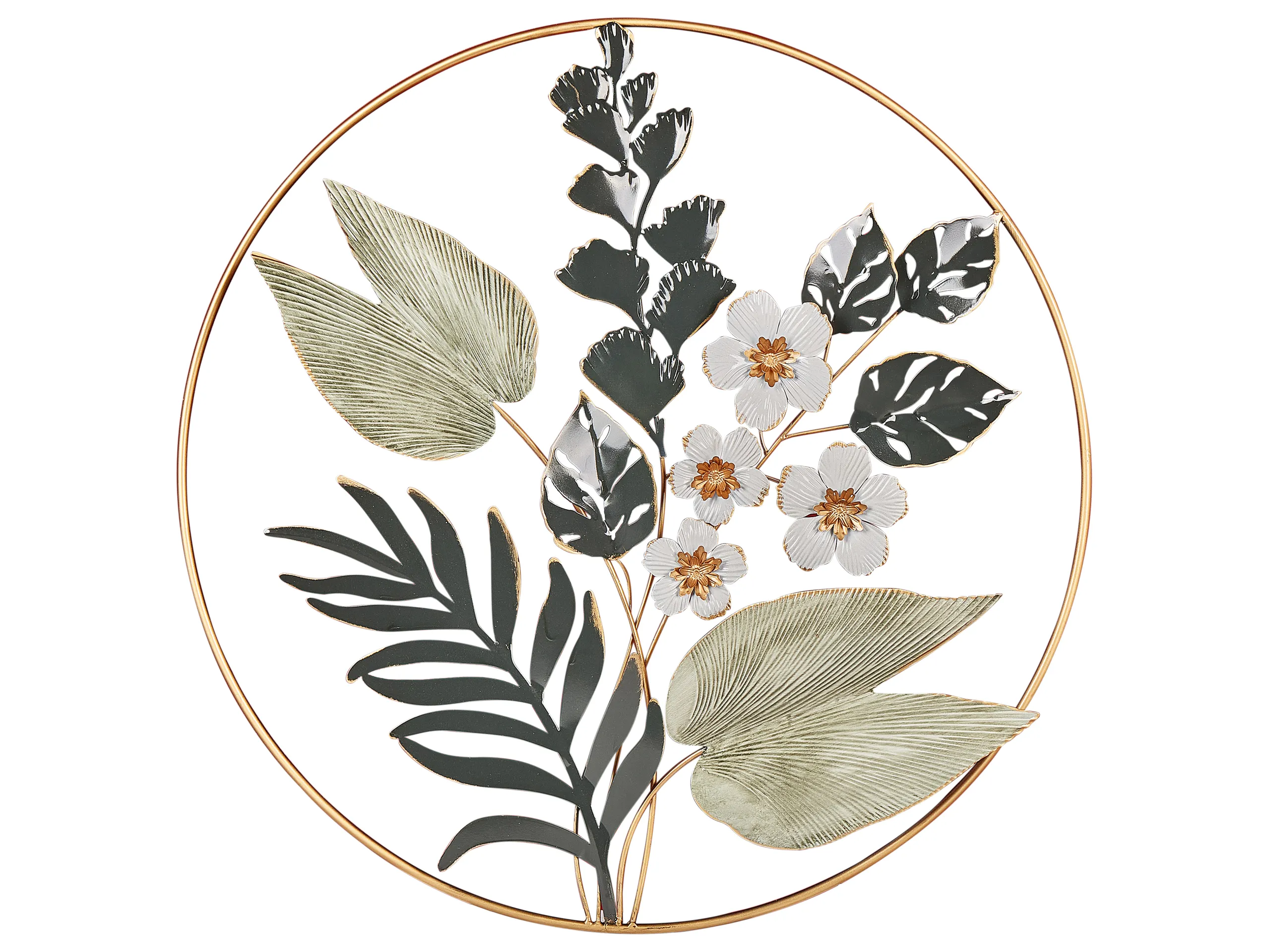 Decoración de pared Flor DUBNIUM Metal 70 cm Verde