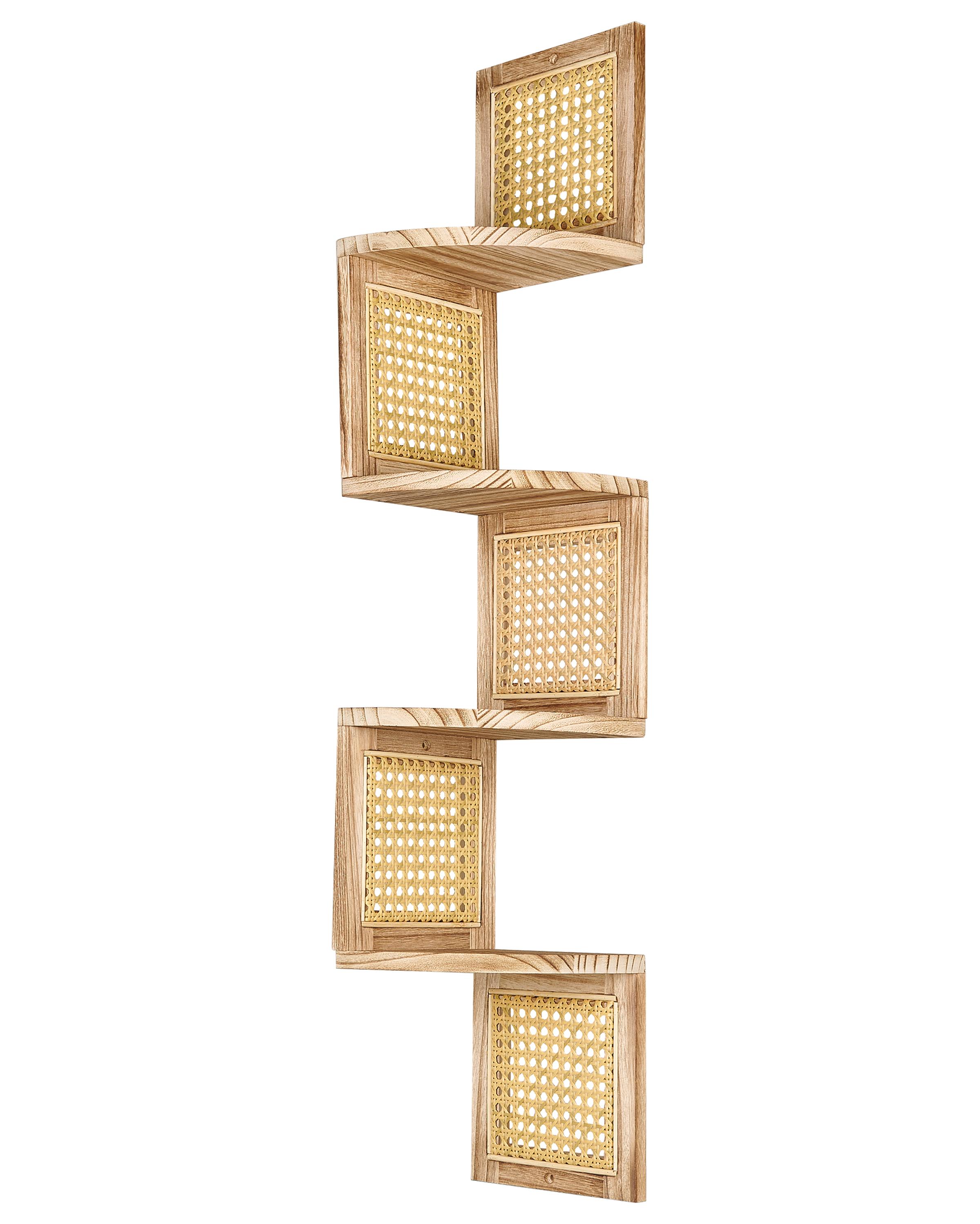 Estantería de 4 niveles ALDER Madera de paulownia 101 cm Marrón claro