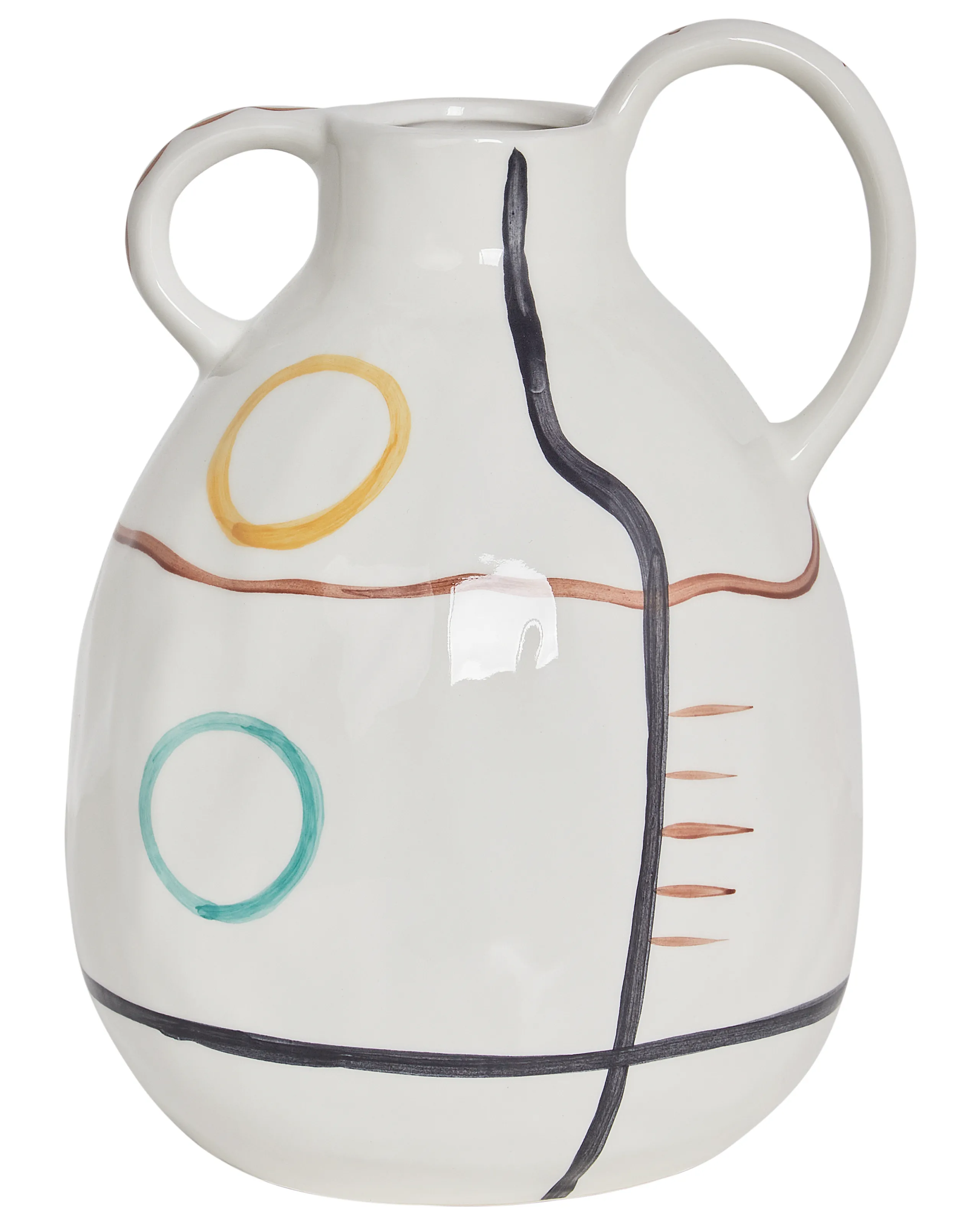Jarrón para flores DORY Gres 28 cm Blanco
