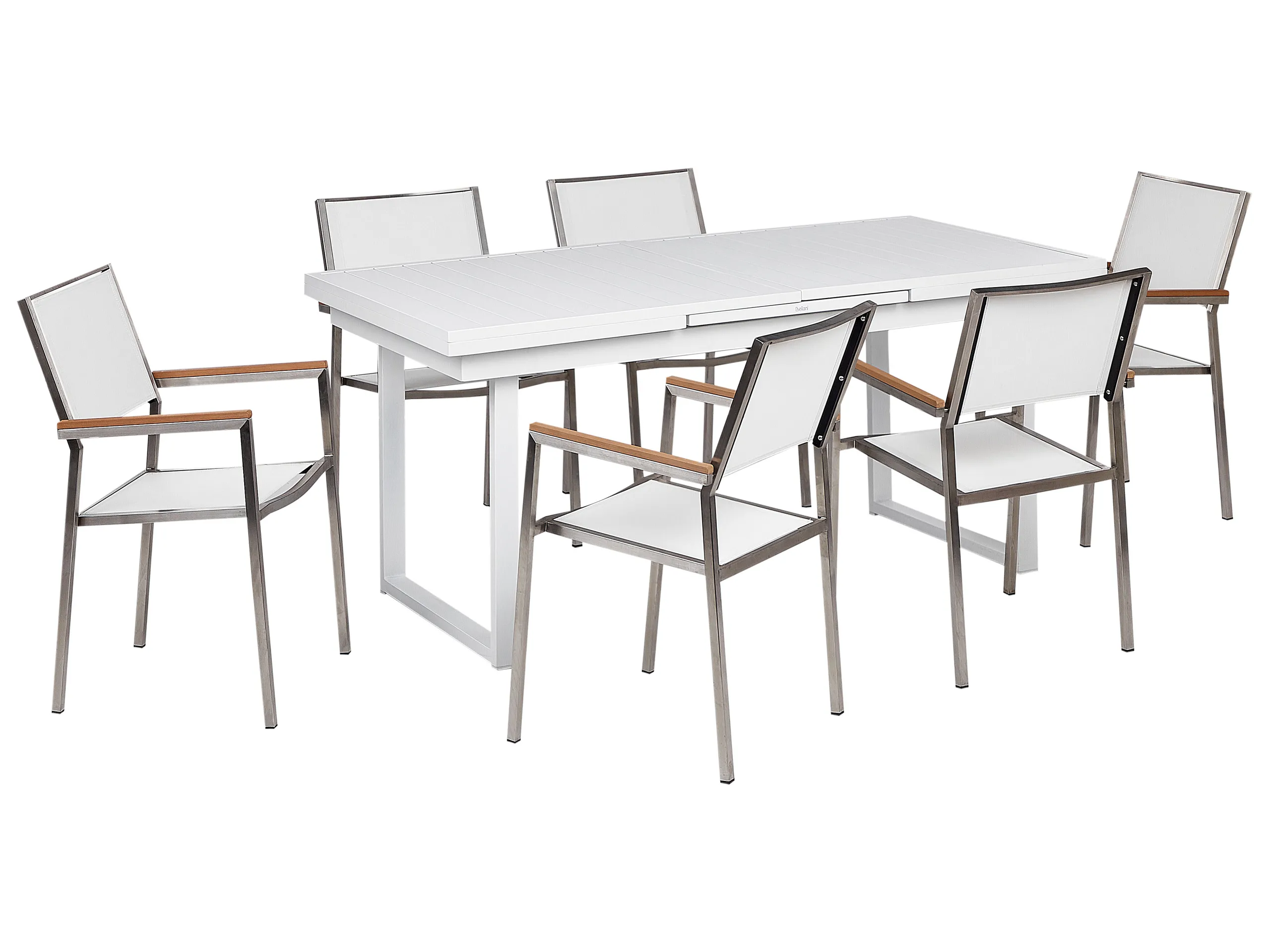 Conjunto de comedor exterior 6 plazas VALCANETTO/GROSSETO Metal Blanco