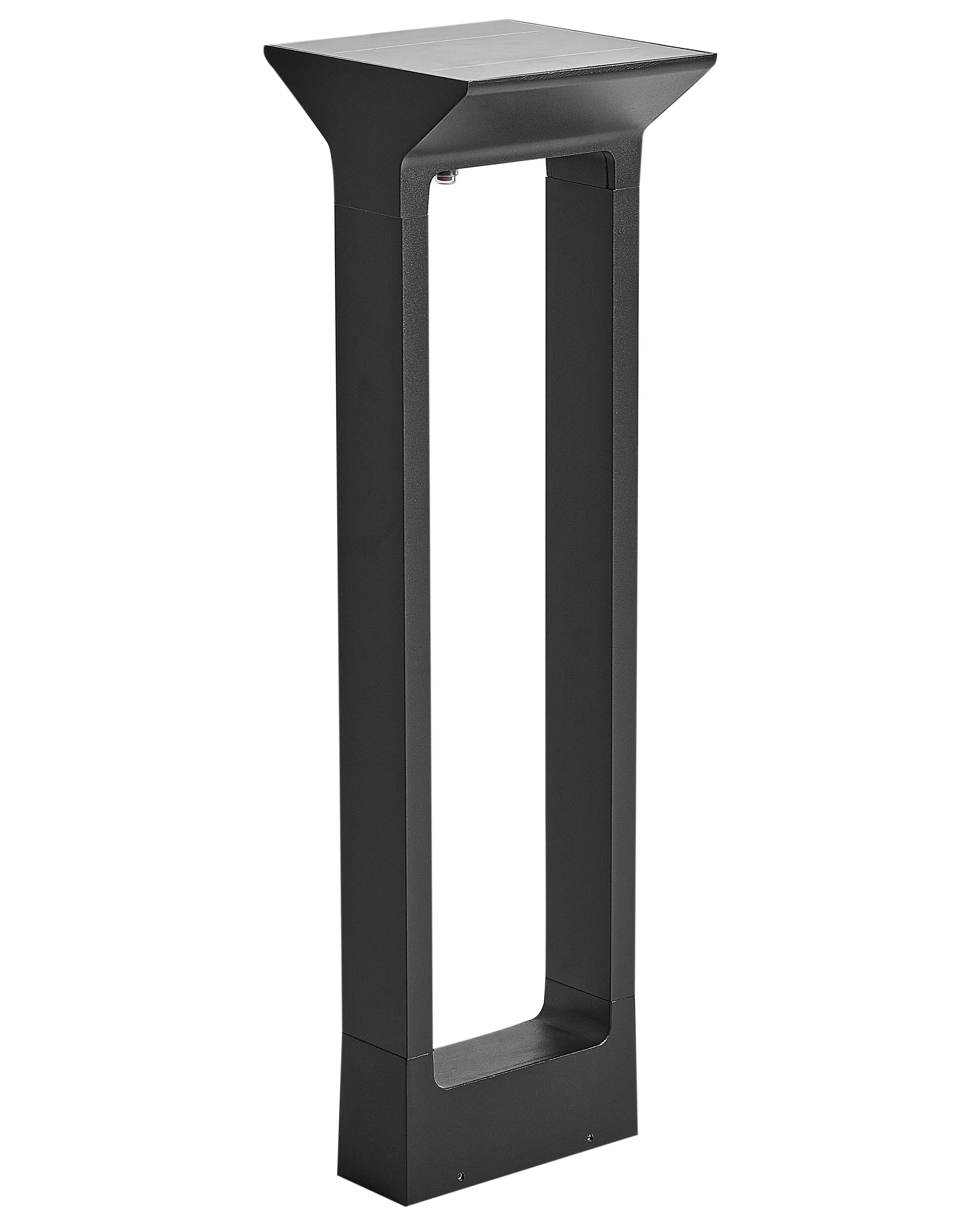 Lámpara de bolardo LED solar MALDEN con sensor de movimiento Negro