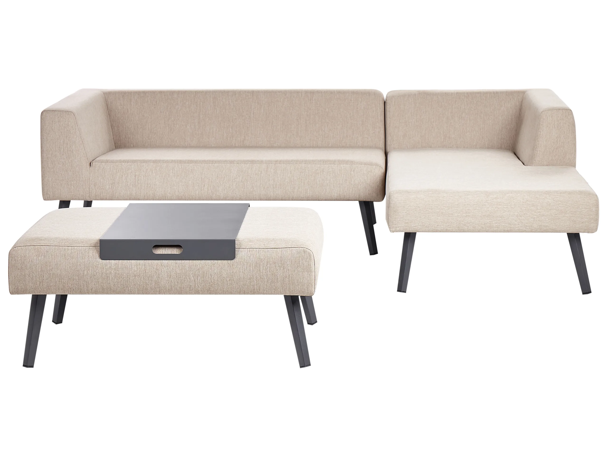 Conjunto esquinero de jardín 4 plazas SORRIVOLI Izquierda Beige
