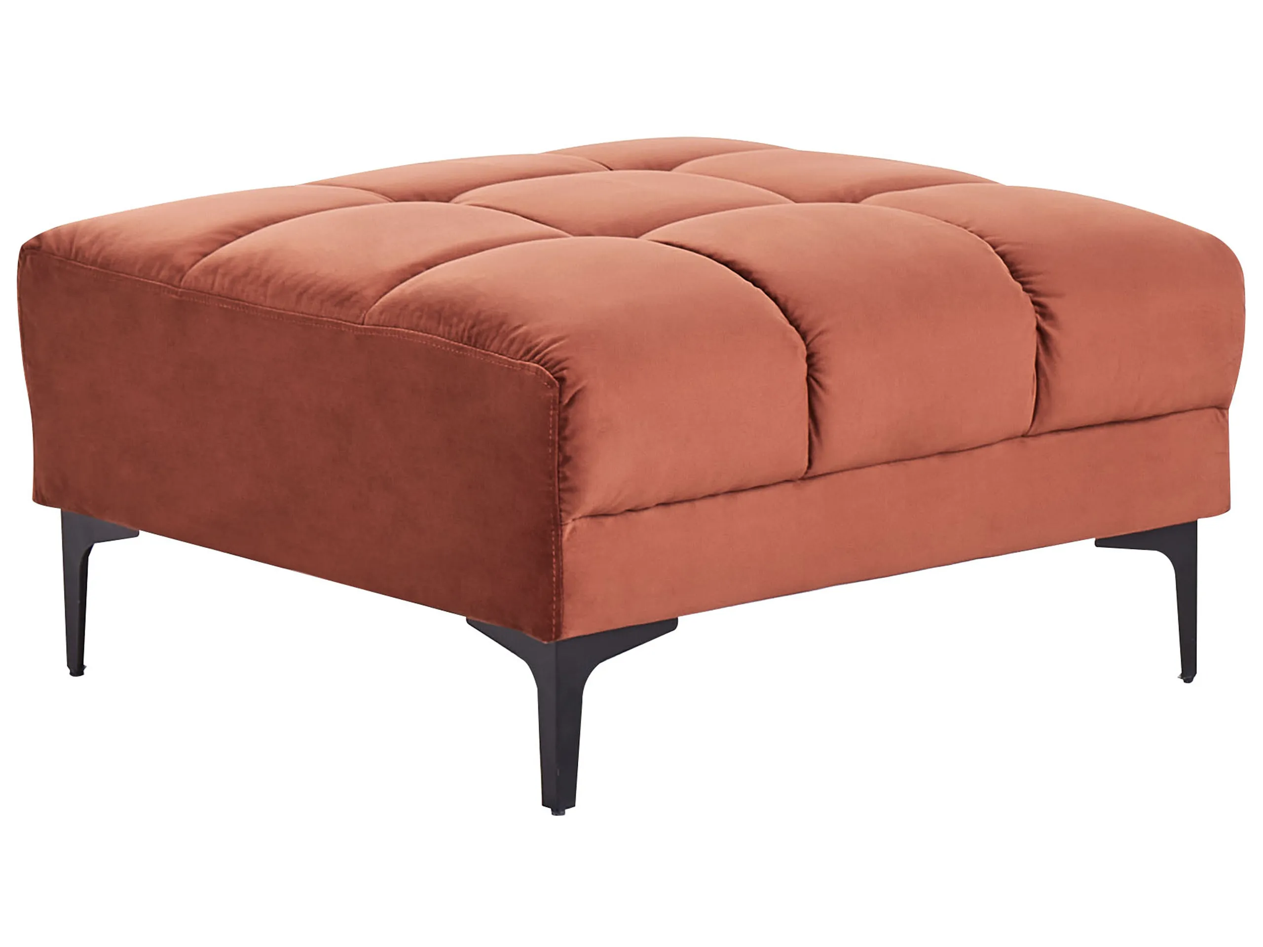 Otomana ALNES Terciopelo Rojo claro