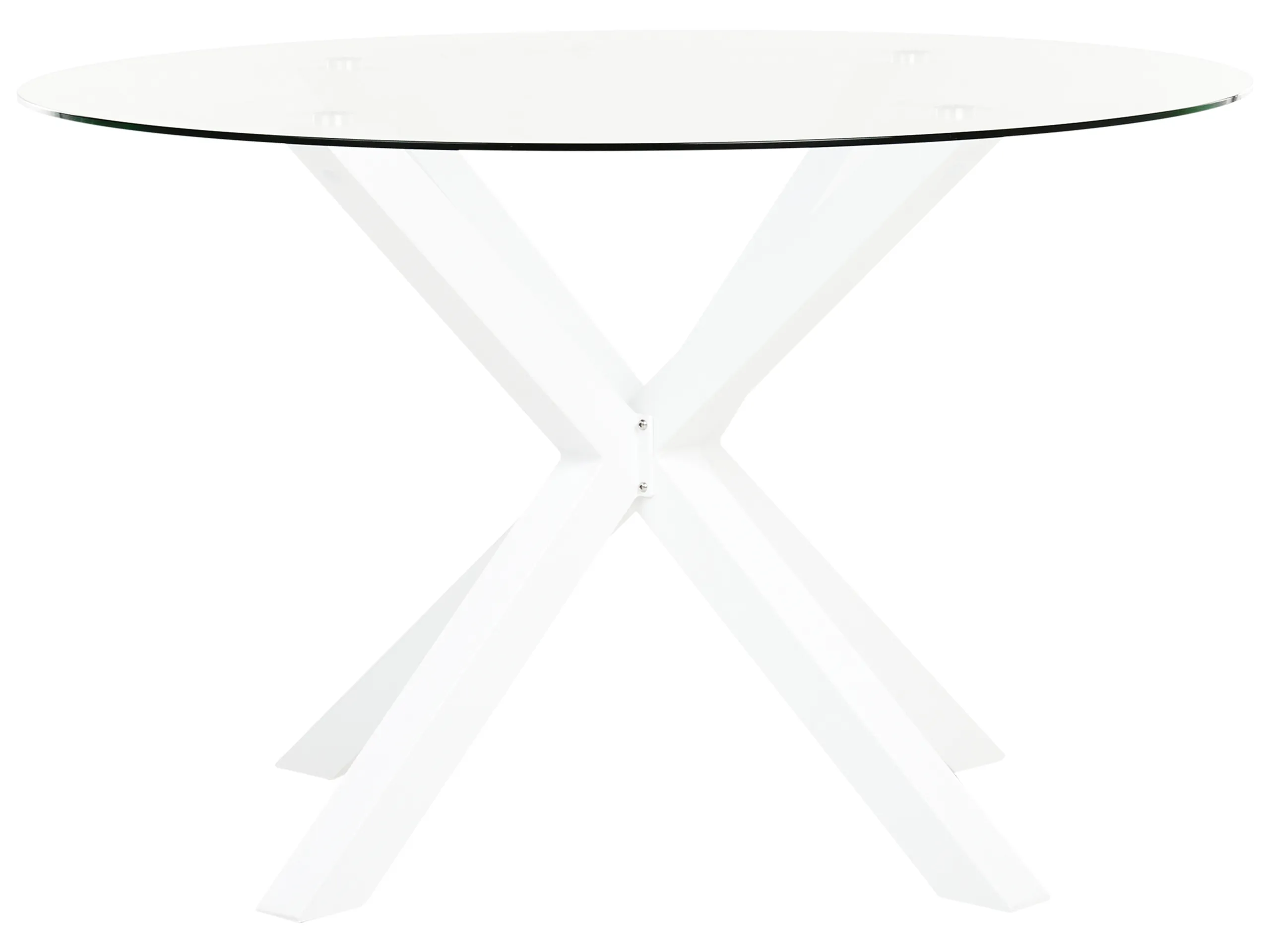 Mesa de jardín MALETTO 120 cm 120 cm Vidrio Blanco