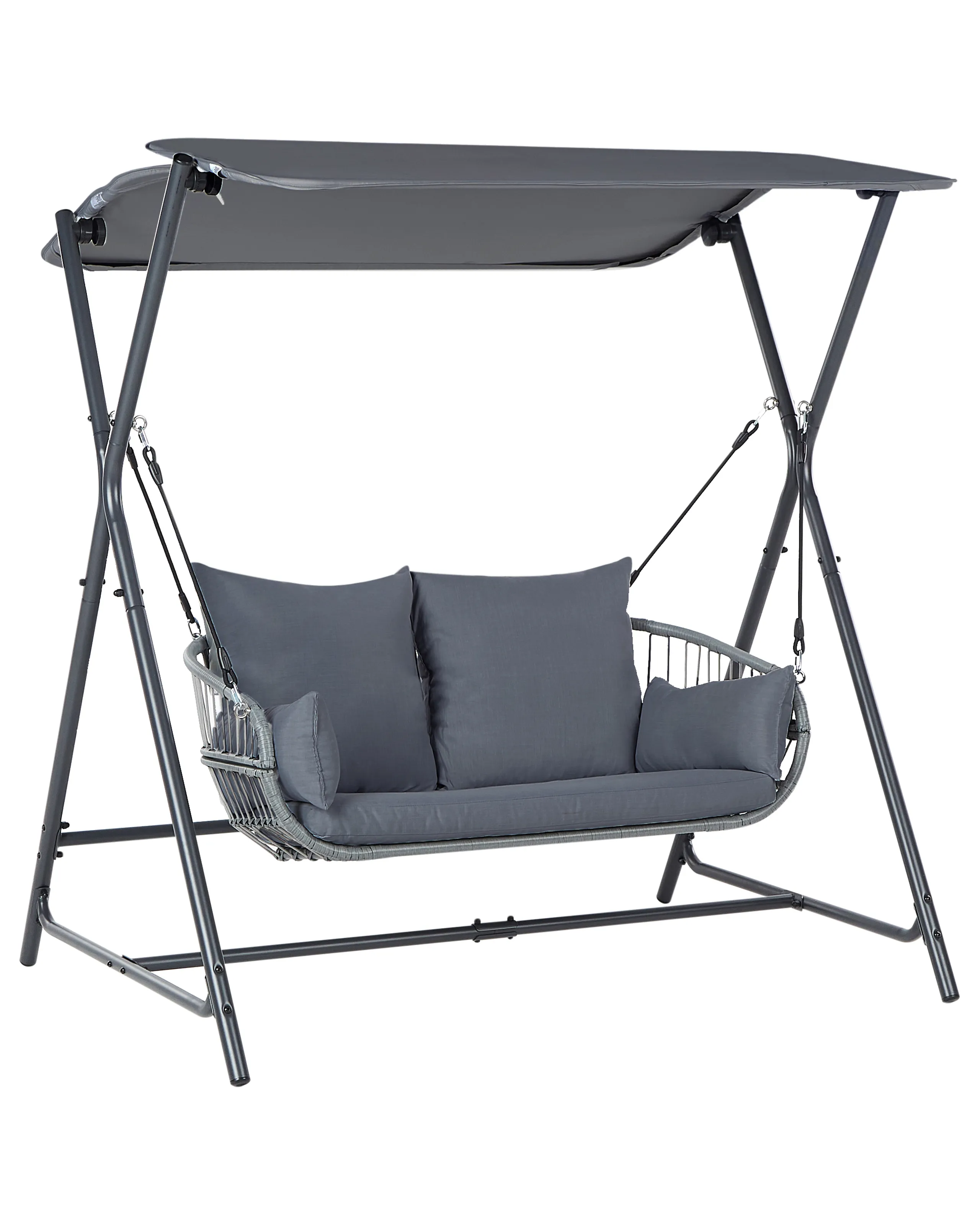 Patio Swing FIASTRA Metal Dark Grey