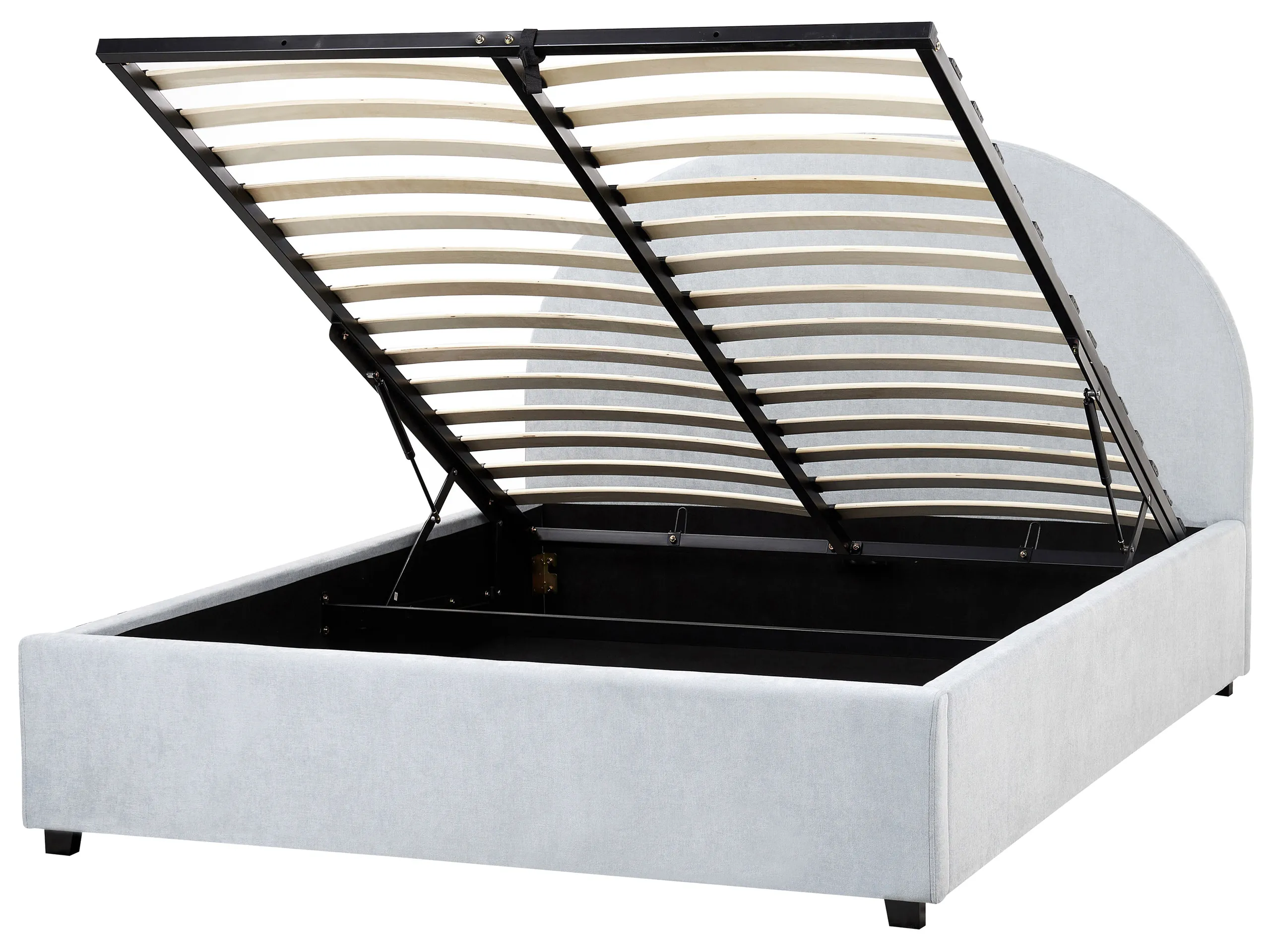 Ottoman Bed Chenille VAUCLUSE 140 x 200 cm (EU Double) Light Blue