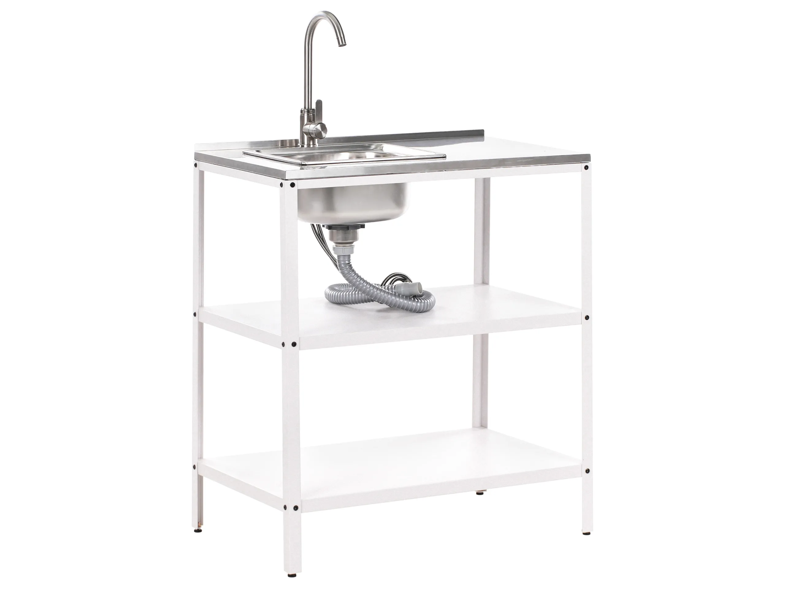 Isla de cocina exterior con fregadero VILAMA Blanco