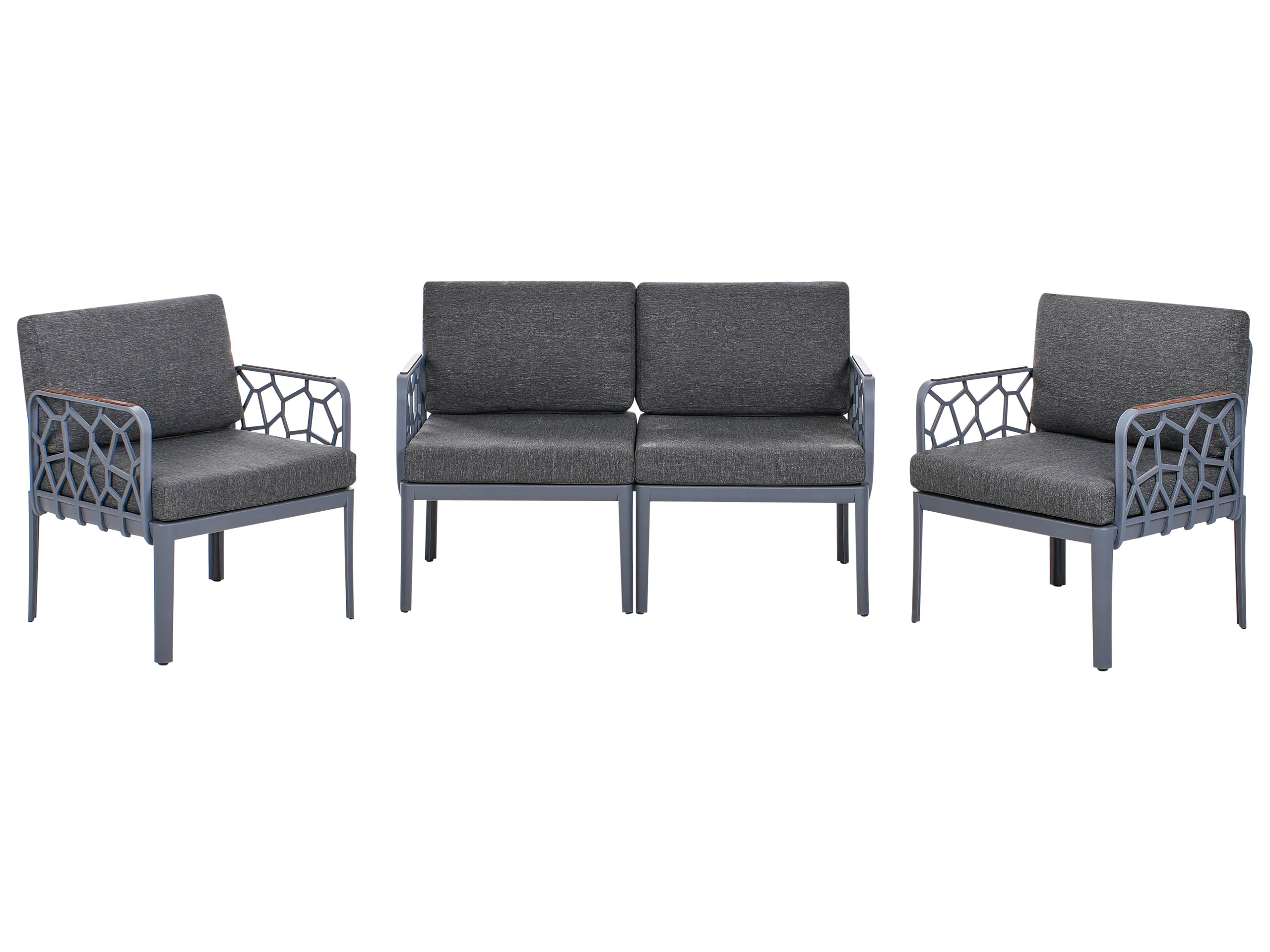 Conjunto de jardín 4 plazas ERICHE Gris oscuro