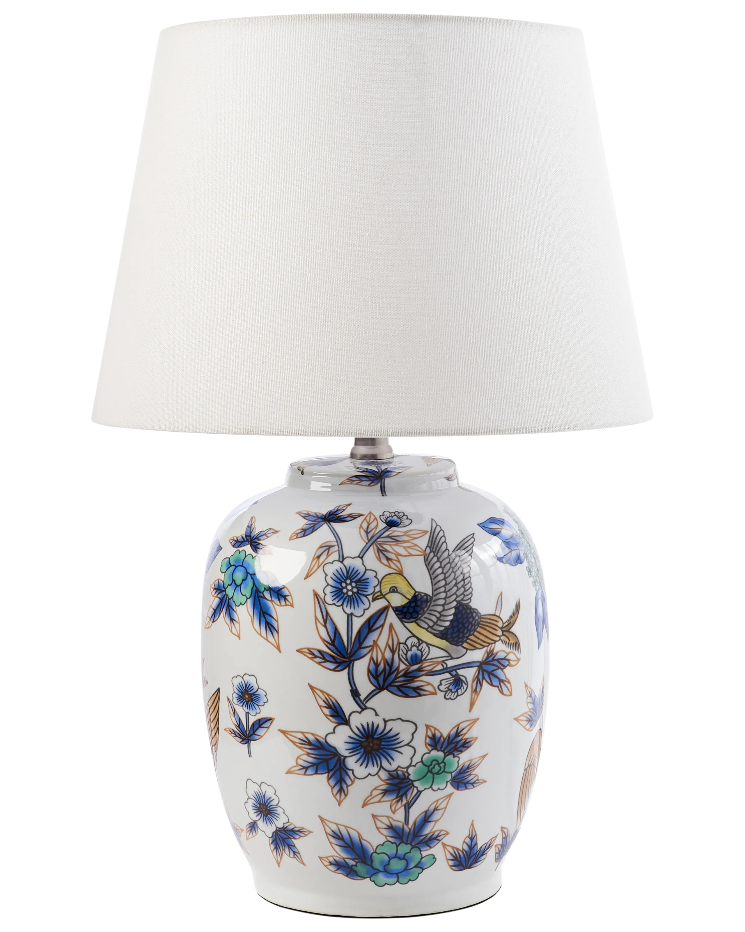 Lámpara de mesa SUNJA Porcelana Blanco/Azul