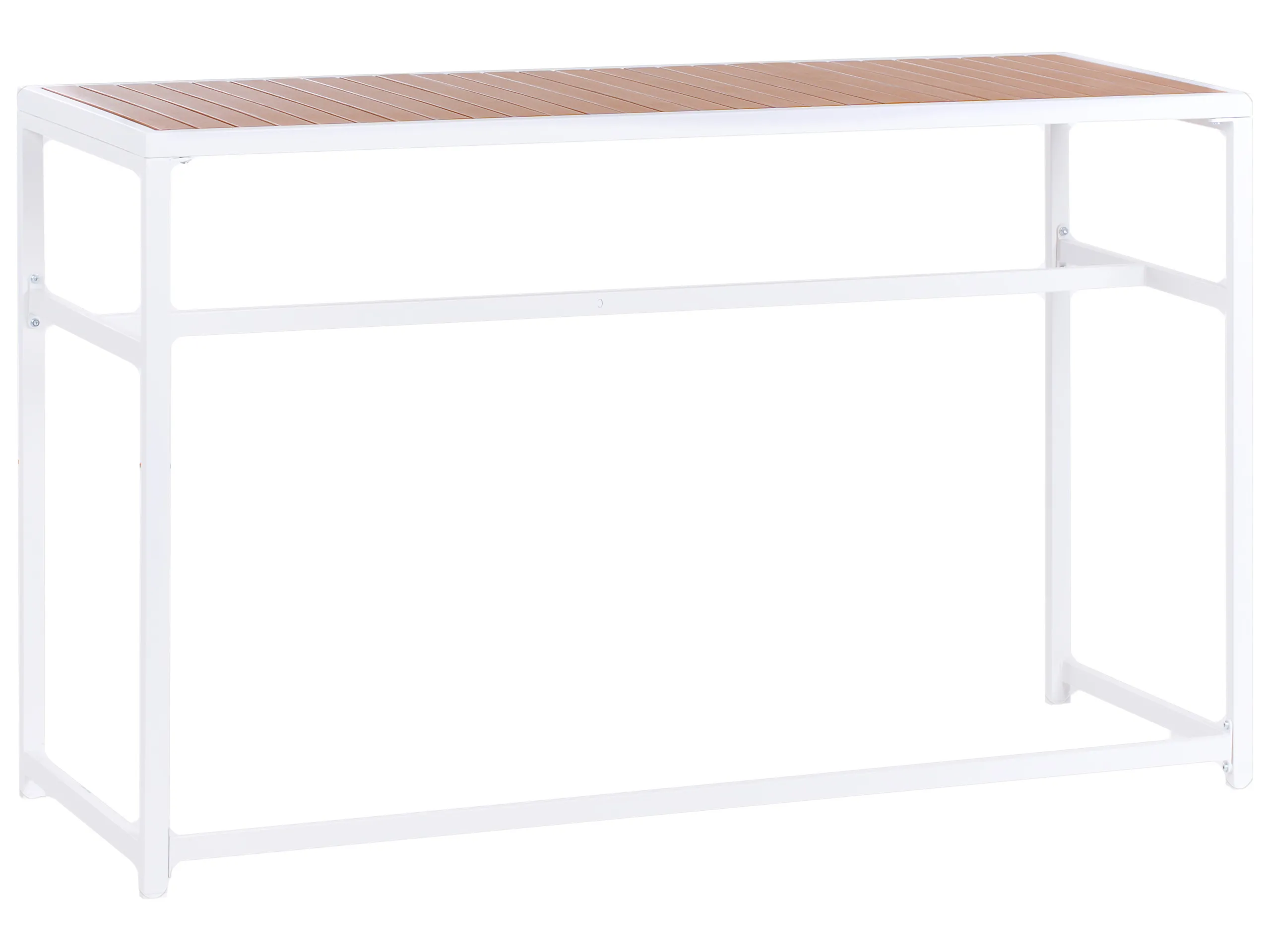 Mesa de bar de jardín AVETRANA 150 cm 50 cm Marrón/Blanco
