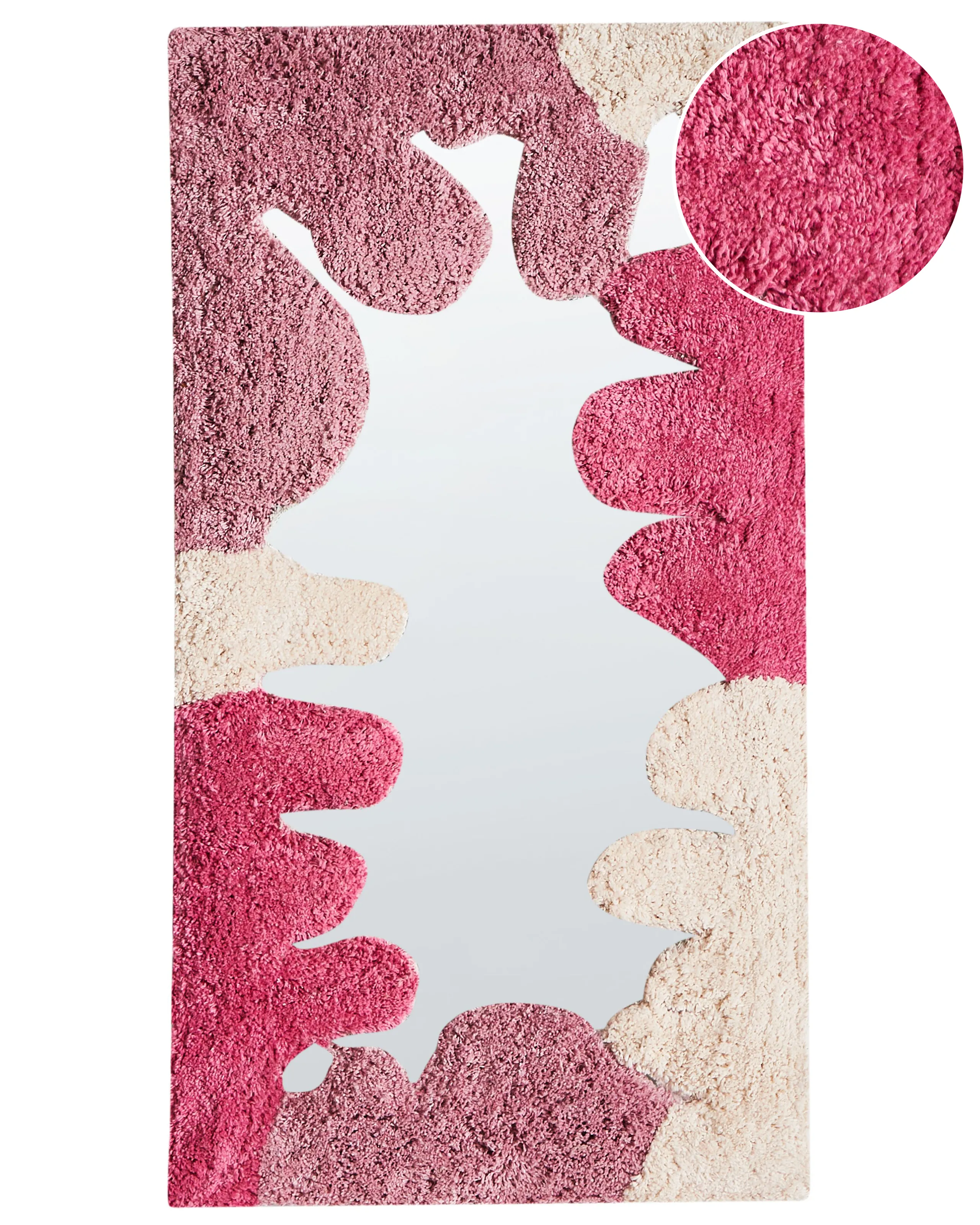 Espejo CAGERI 41 cm 75 cm Algodón Rosa