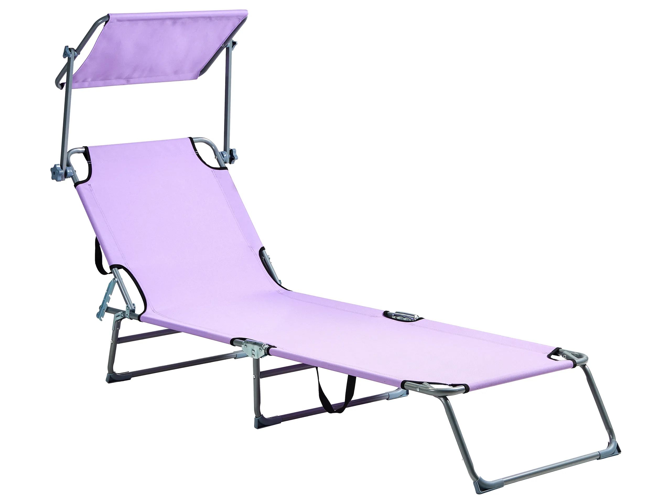 Sun Lounger FOLIGNO Reclining Metal Violet