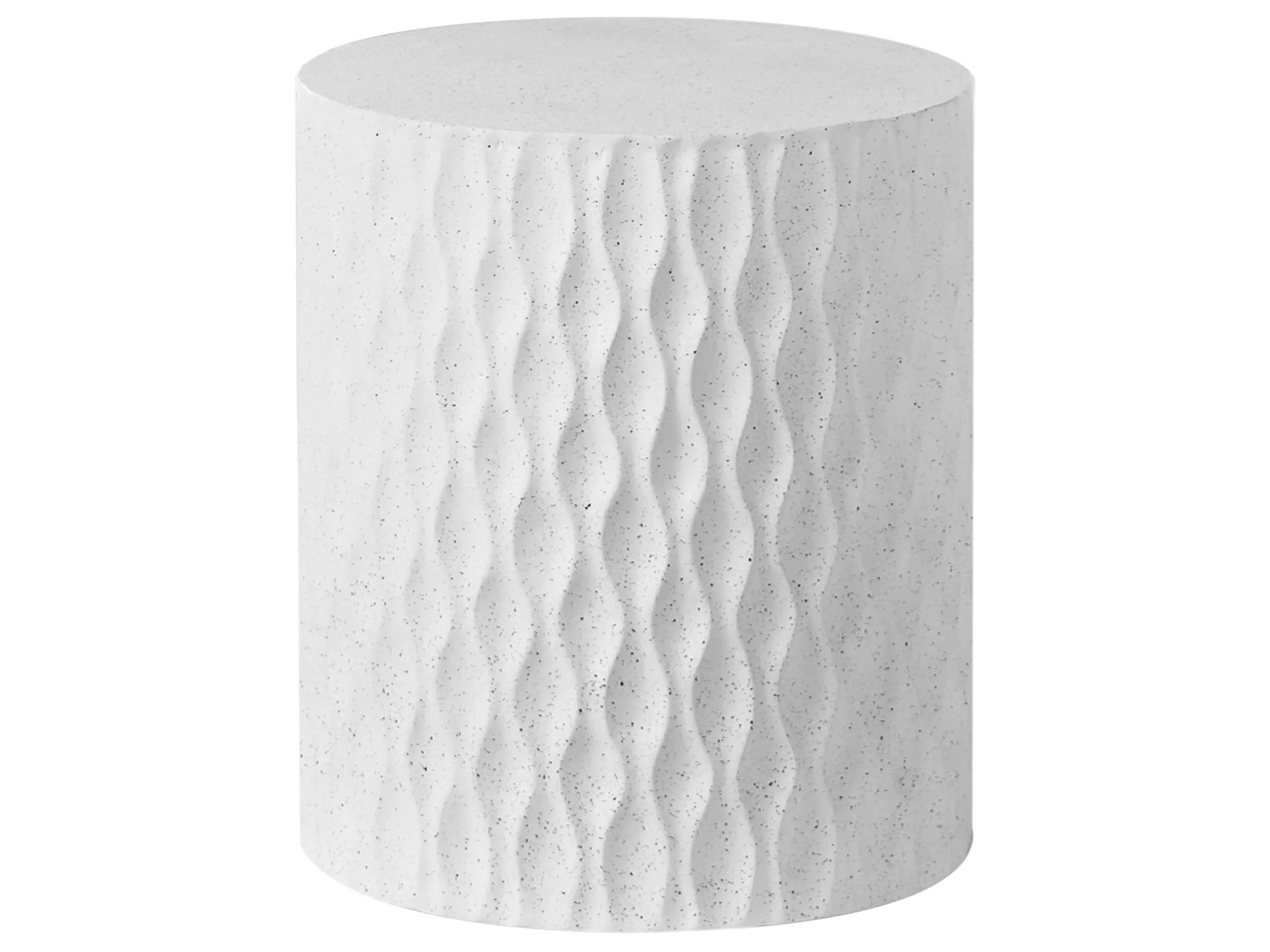 Mesa auxiliar ANTELAO 37 cm 37 cm Efecto terrazo Terrazo blanco
