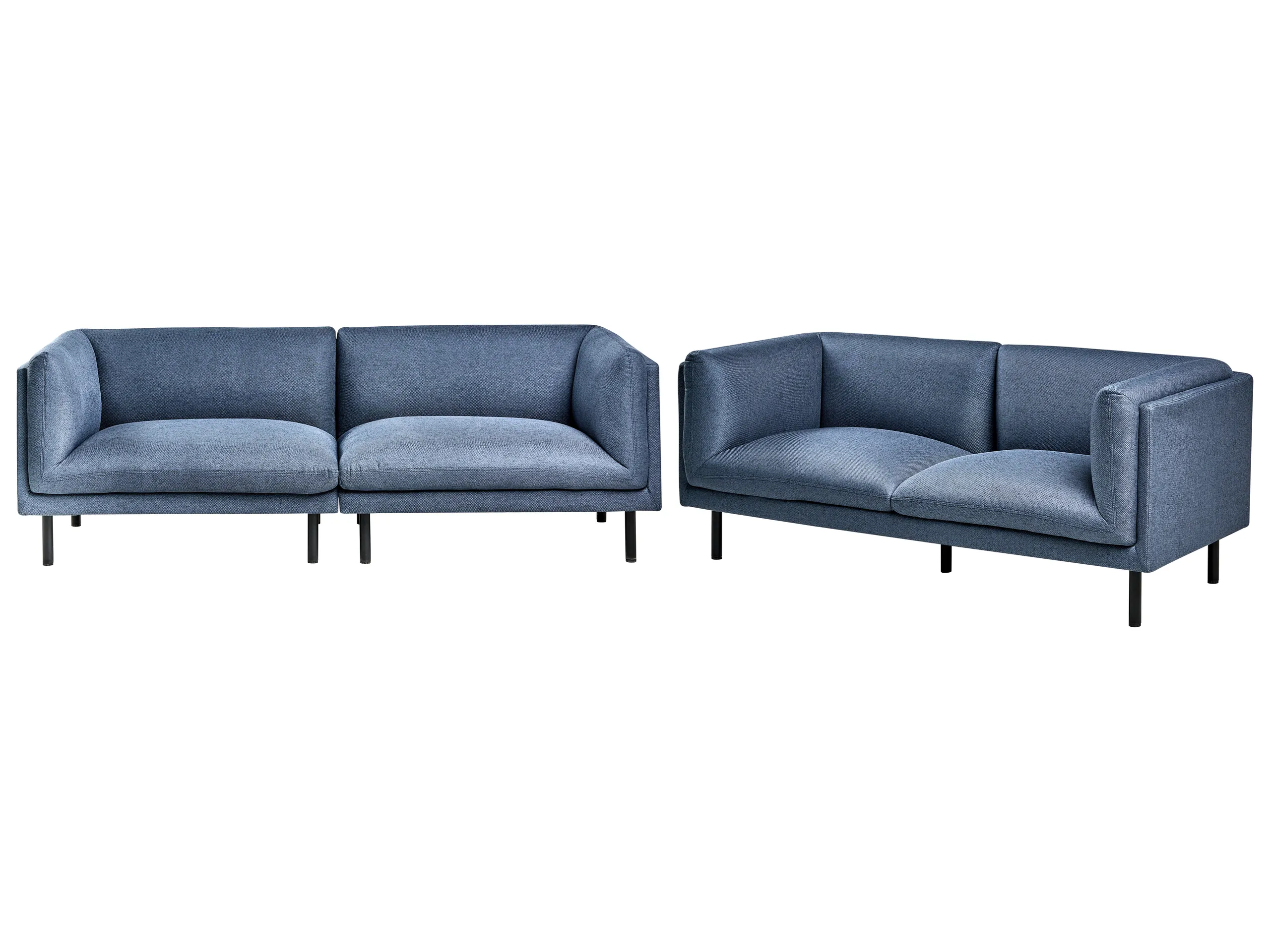 Conjunto de sala de estar 5 plazas VORGOD Tela Azul oscuro