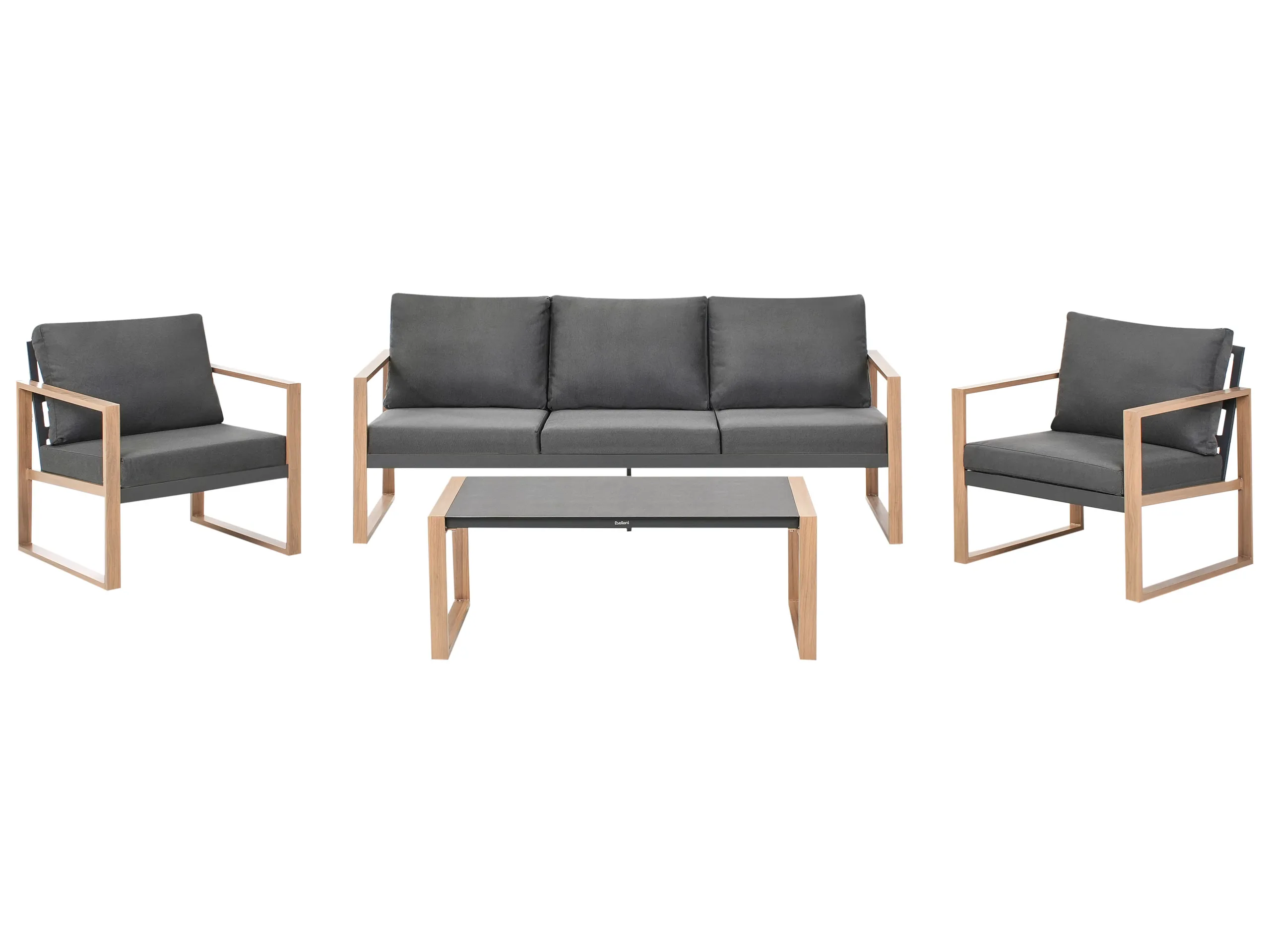 Conjunto de jardín con mesa 5 plazas GELSO Metal Gris oscuro